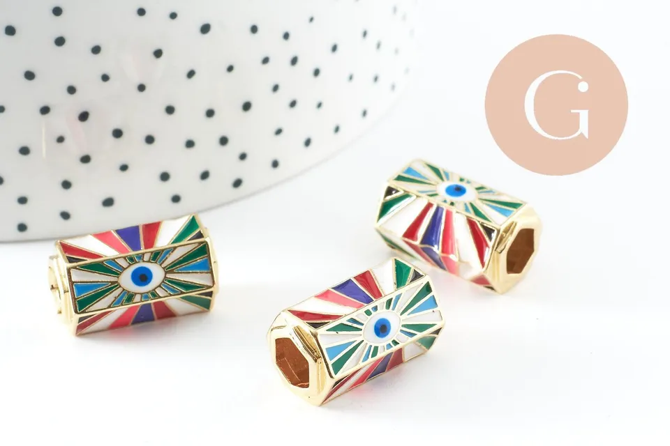Gingerlily Perles G9779 tube œil laiton doré 21mm x1