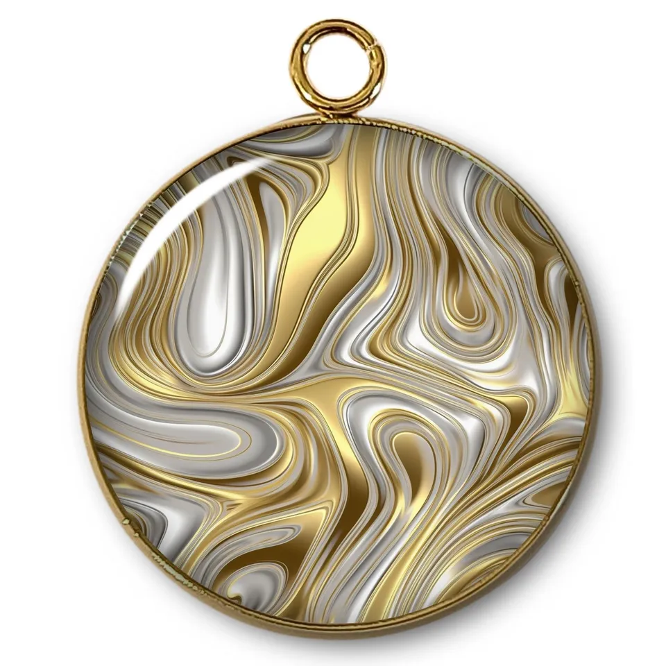 ARTSHOP Pendentifs 45 pendentif abstrait doré x1