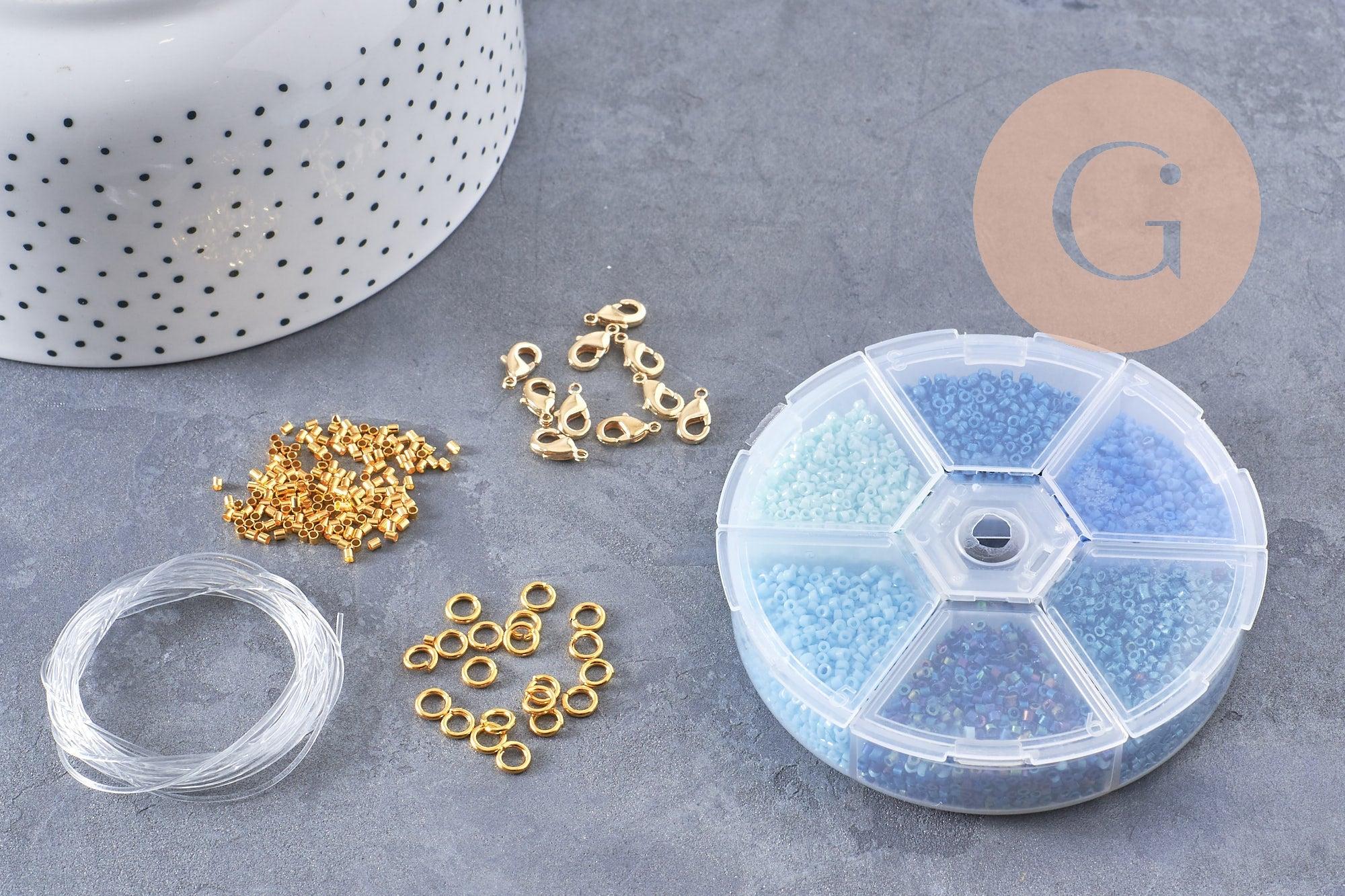 Gingerlily Kits G9194 kit perles rocaille bleu complet