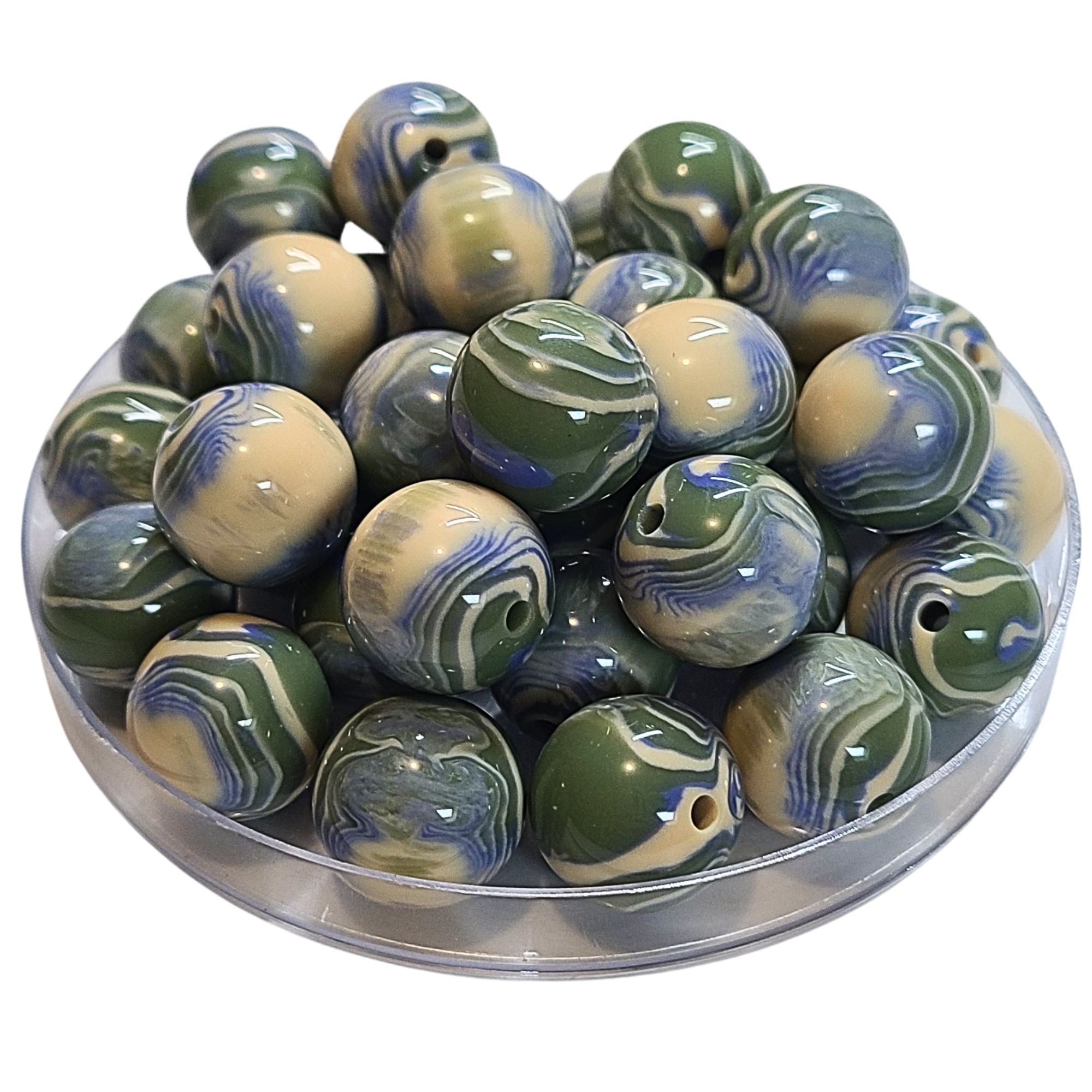 ARTSHOP Boules 16MM perle 338 Swirl Creamy Kaki Denim