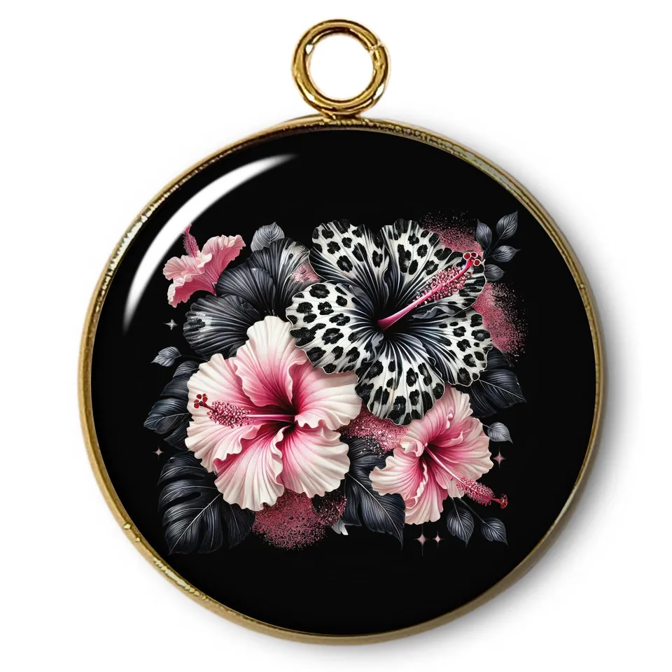 ARTSHOP Intemporel Pendentif Fleur Doré 31mm x1