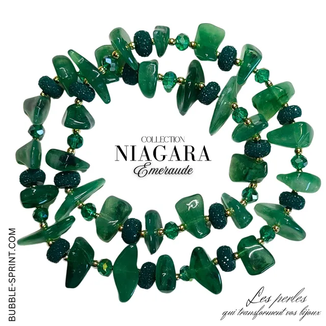 ARTSHOP Niagara collier acrylique Emeraude kit 52 cm