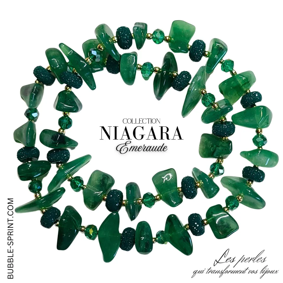 ARTSHOP Niagara collier acrylique Emeraude kit 52 cm