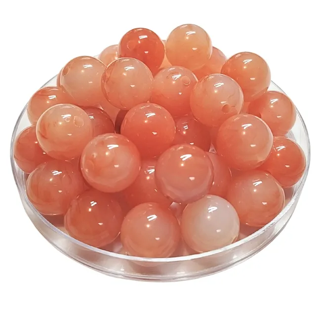 ARTSHOP Boules 16mm 240 mango marbré brillant x15