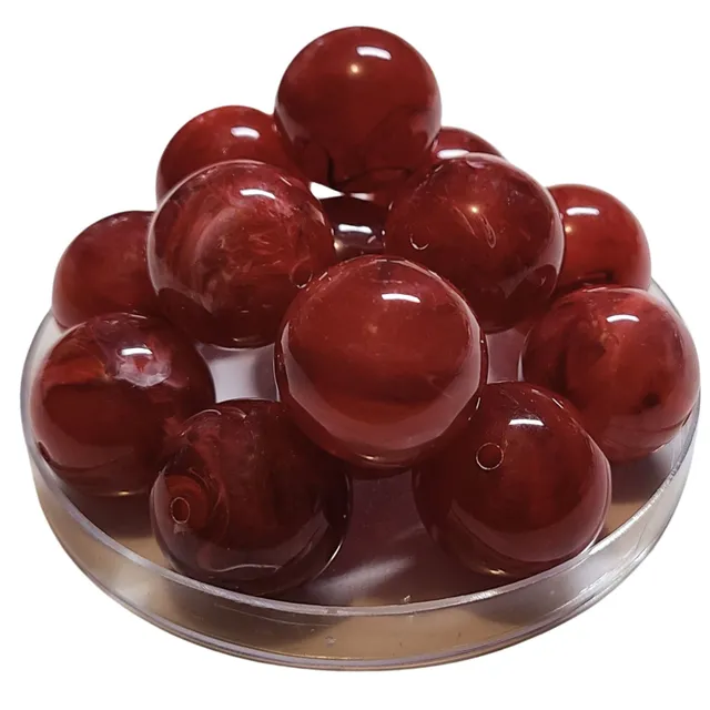 ARTSHOP Boules 24 mm boule Framboise marbré x10