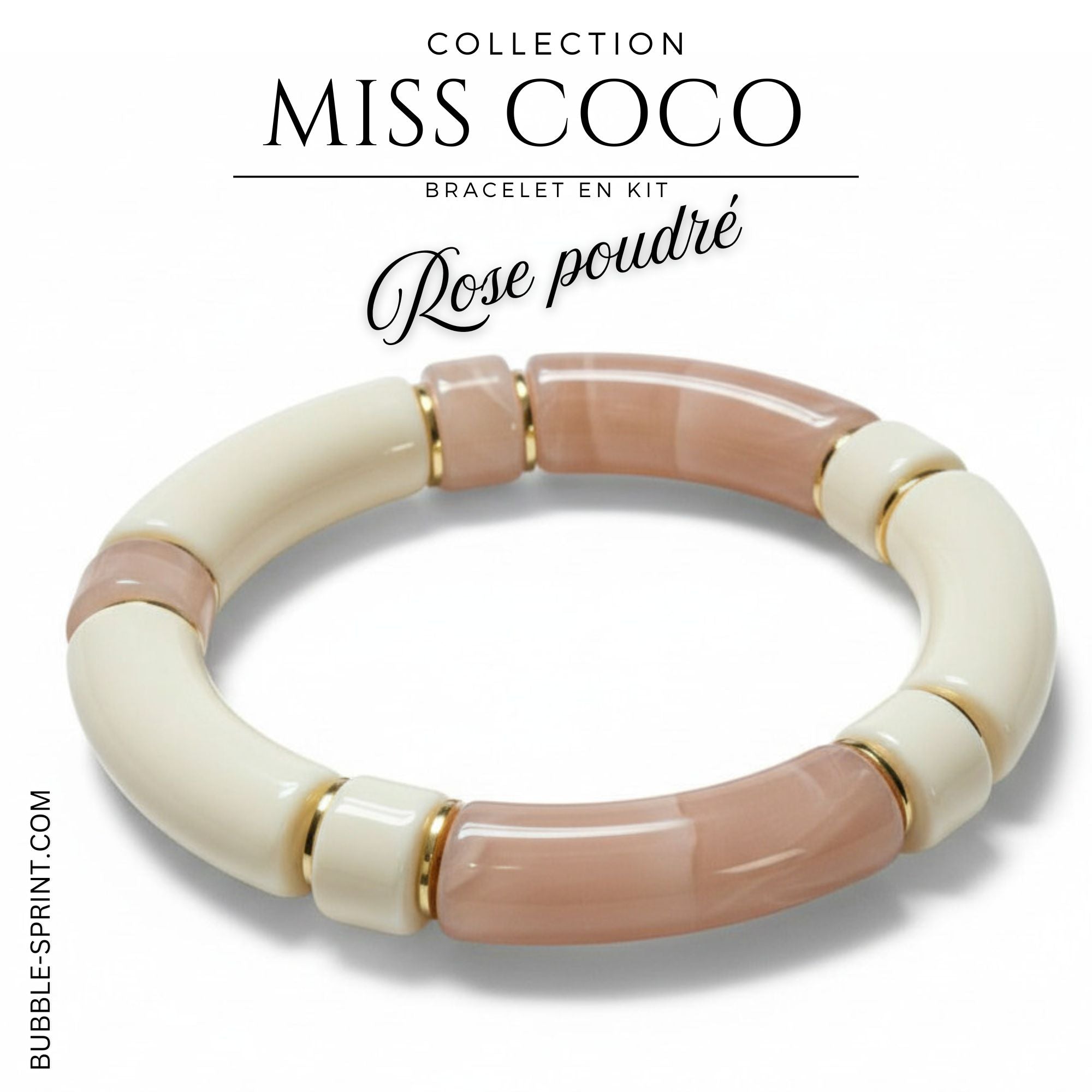 ARTSHOP Miss Coco kit bracelet rose poudré acrylique