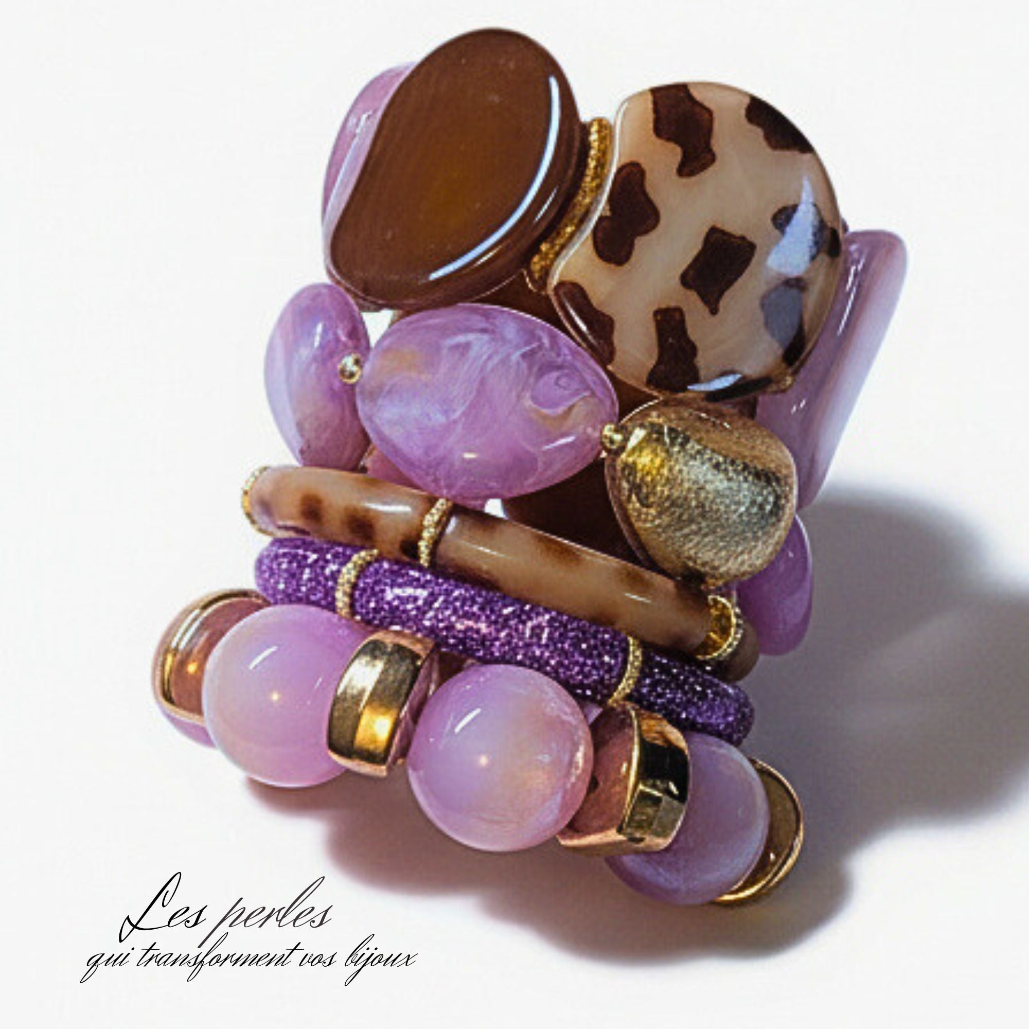ARTSHOP 287 Lilas AB boule acrylique 20mm œil de chat
