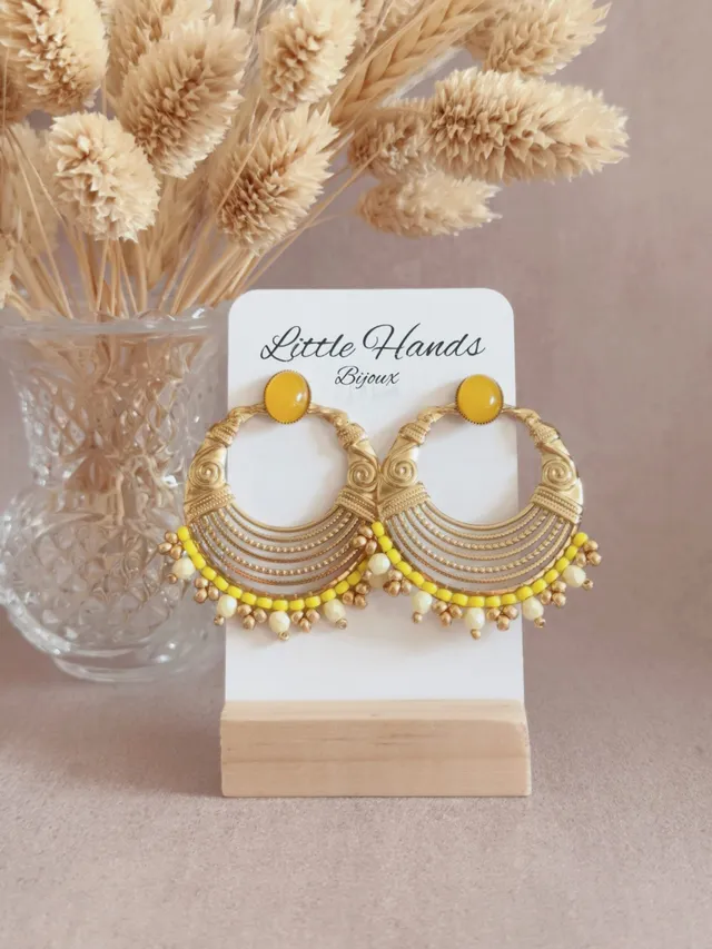 Little Hands Bijoux Sienna Lemon Fizz boucles d’oreilles jaune citron