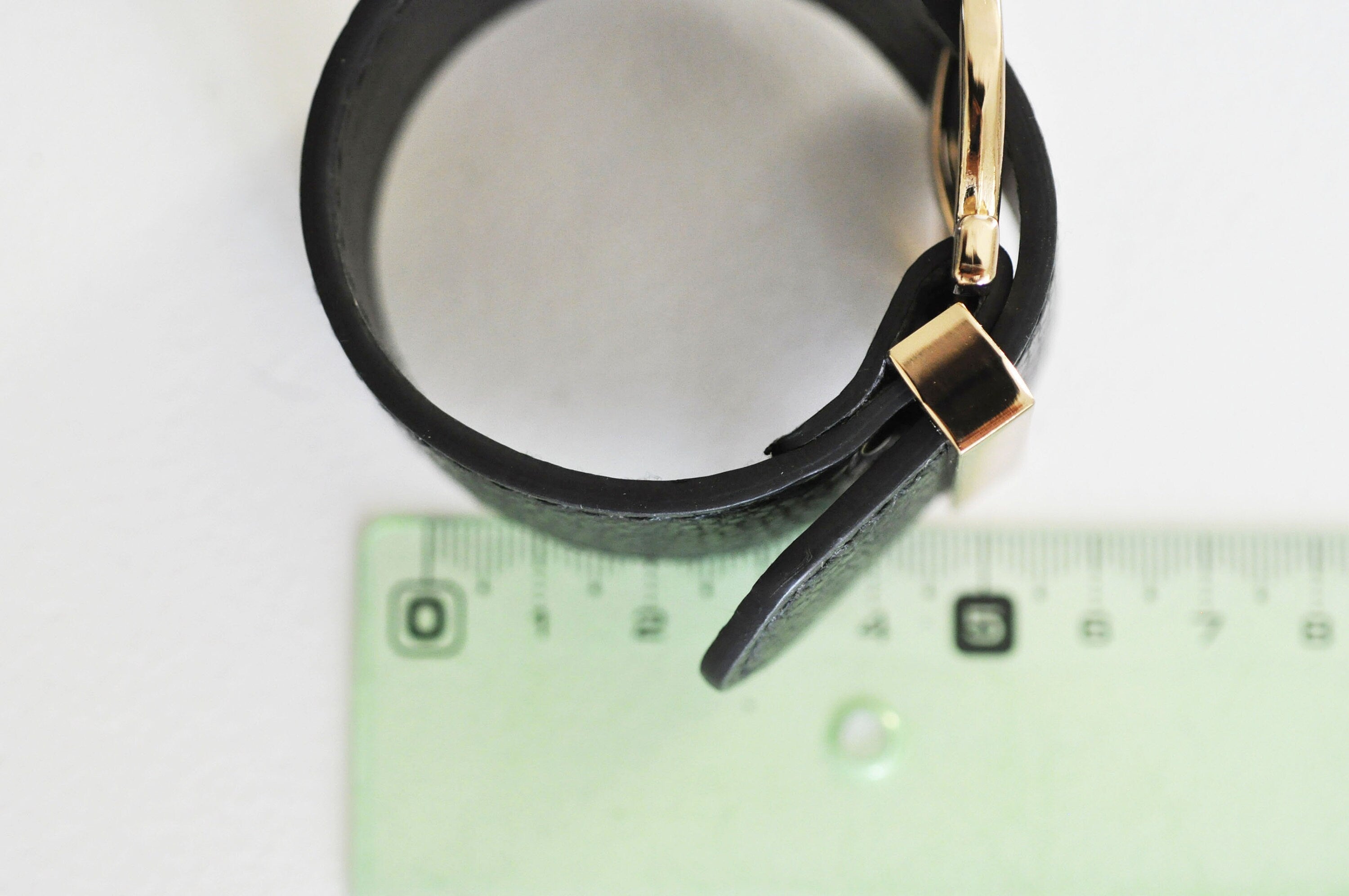 Gingerlily bracelet cuir noir boucle dorée G4790 x1