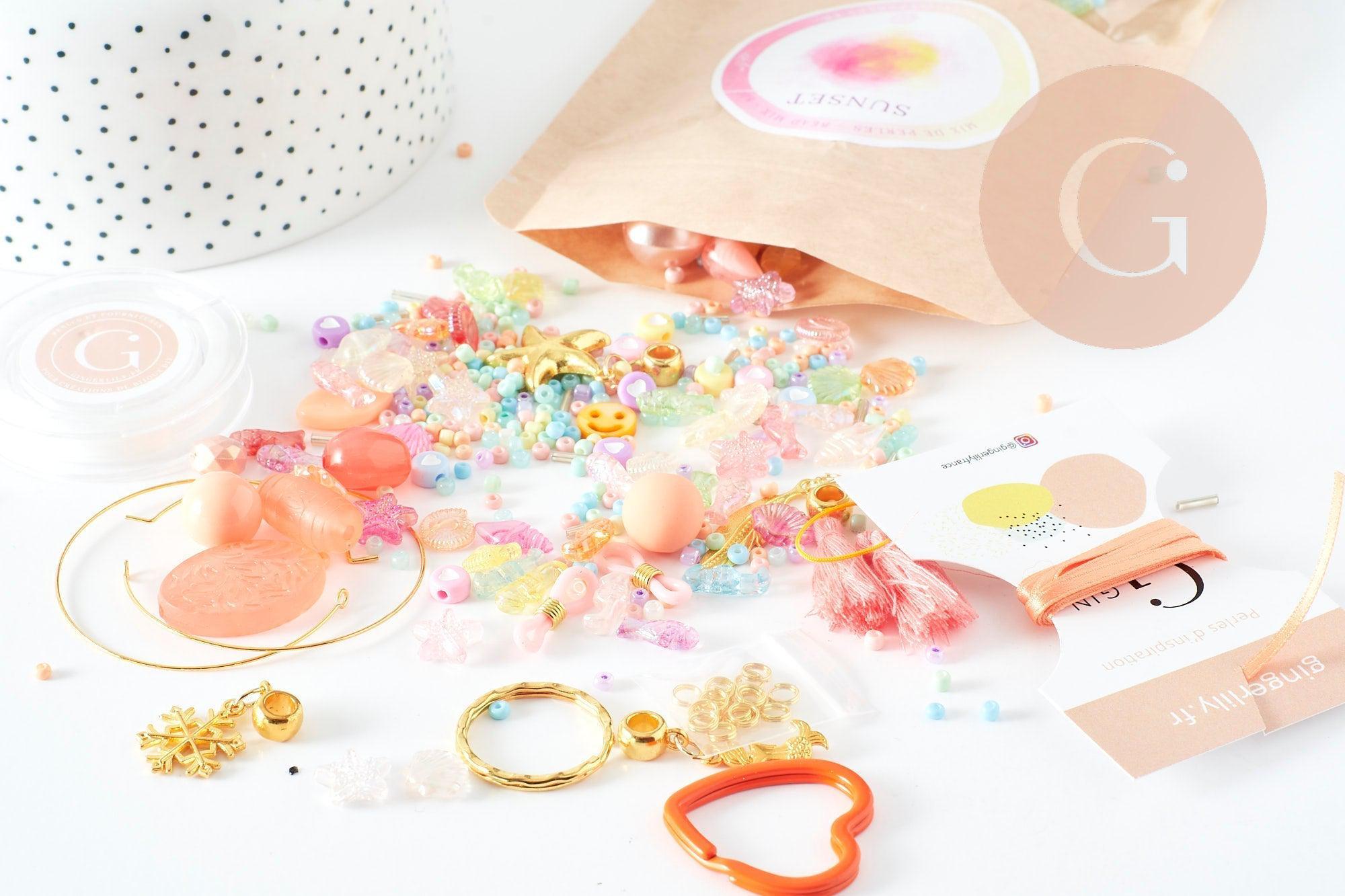 Gingerlily Kit G9412 mix perles SUNSET coffret bijoux DIY x1