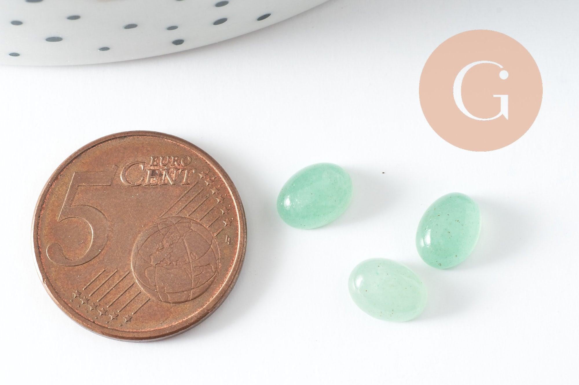 Gingerlily cabochon ovale aventurine naturelle 8x6mm x1