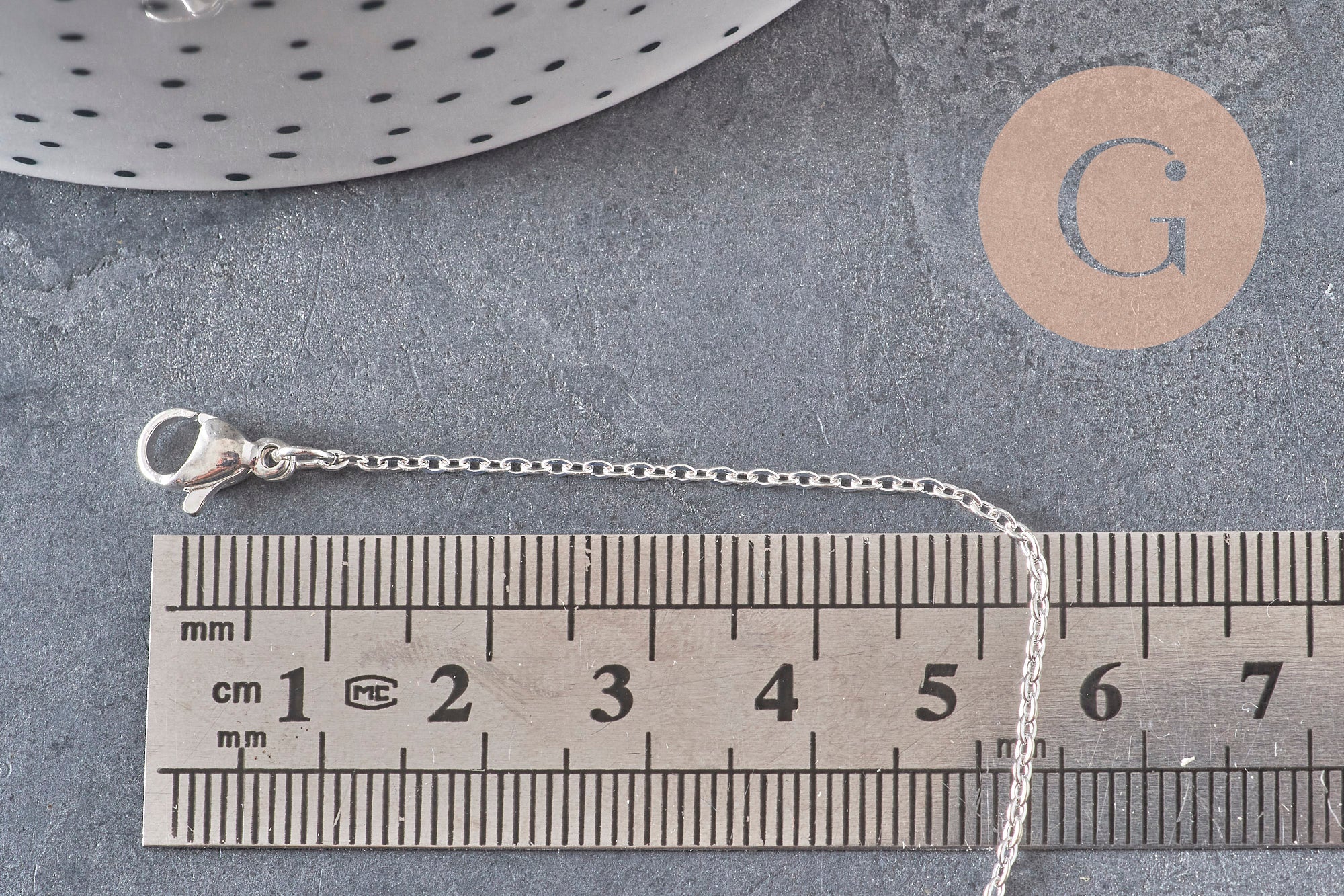 Gingerlily Chaînes collier forçat argenté 40cm 1,5mm x1