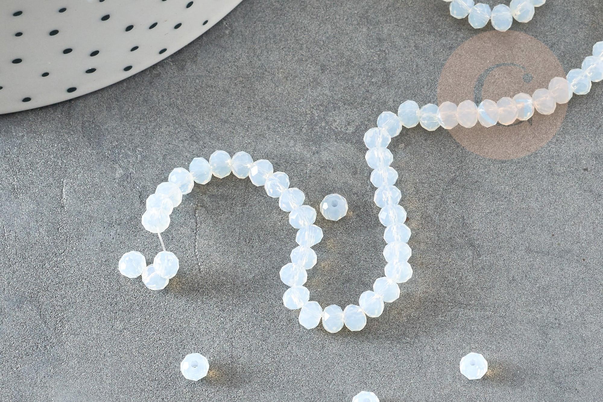 Gingerlily Perles DIY Abacus G9703 rondelle opalite 4x3mm 1g