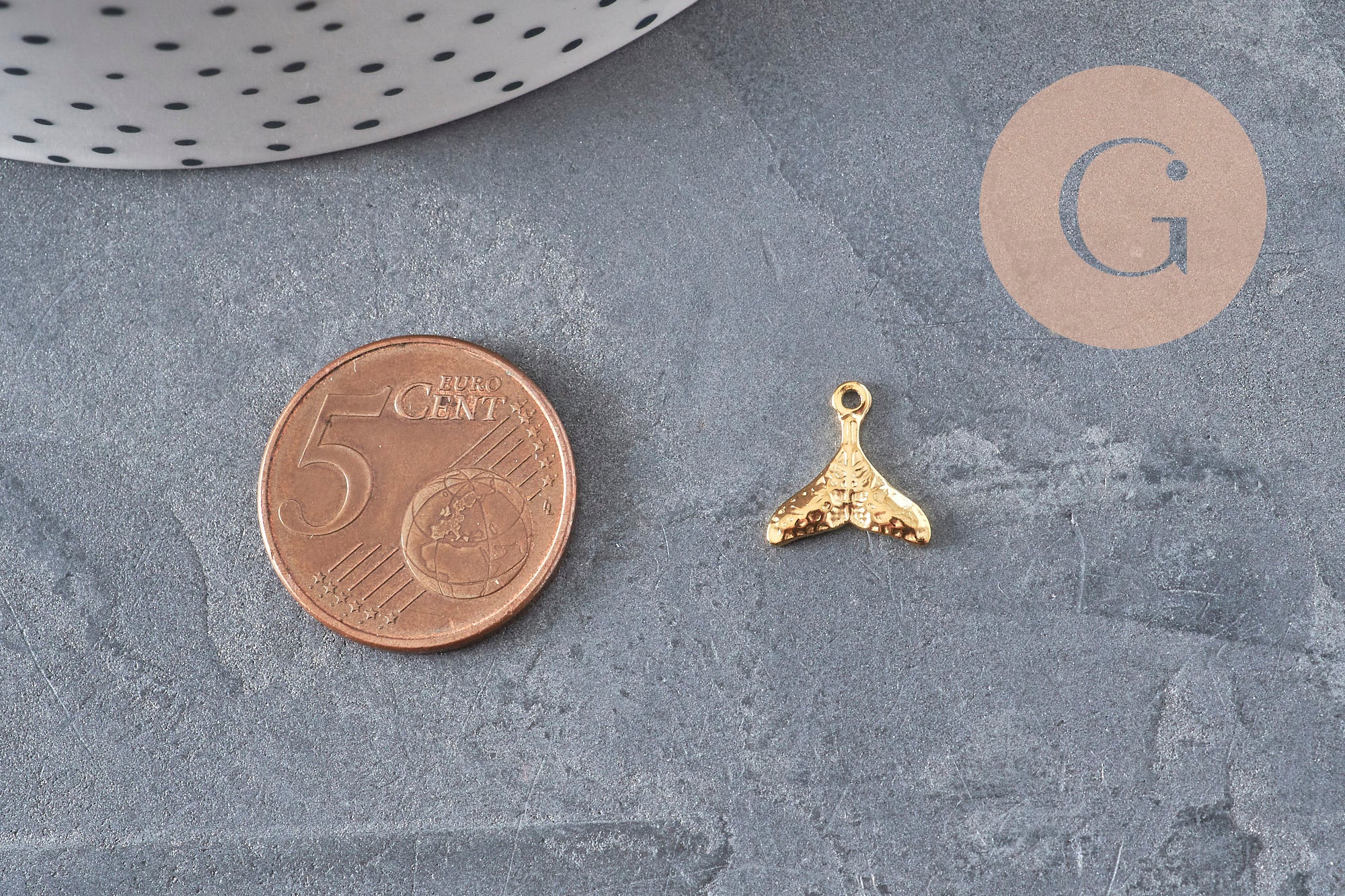 Gingerlily Pendentifs G11280 pendentif queue sirène doré 11mm