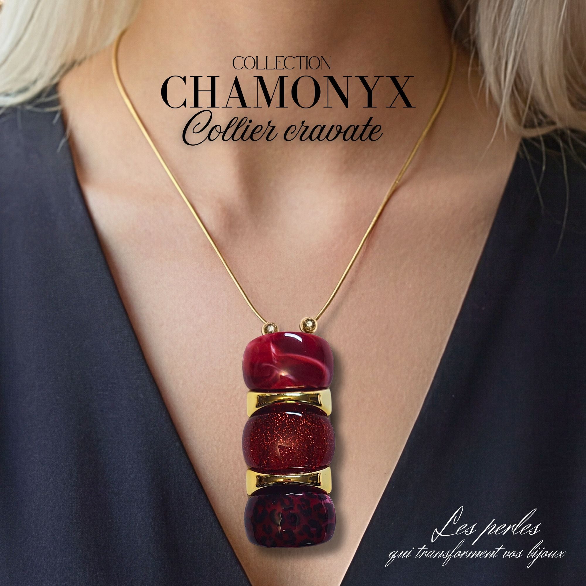 ARTSHOP Chamonyx Pourpre kit collier acrylique cordon 70cm