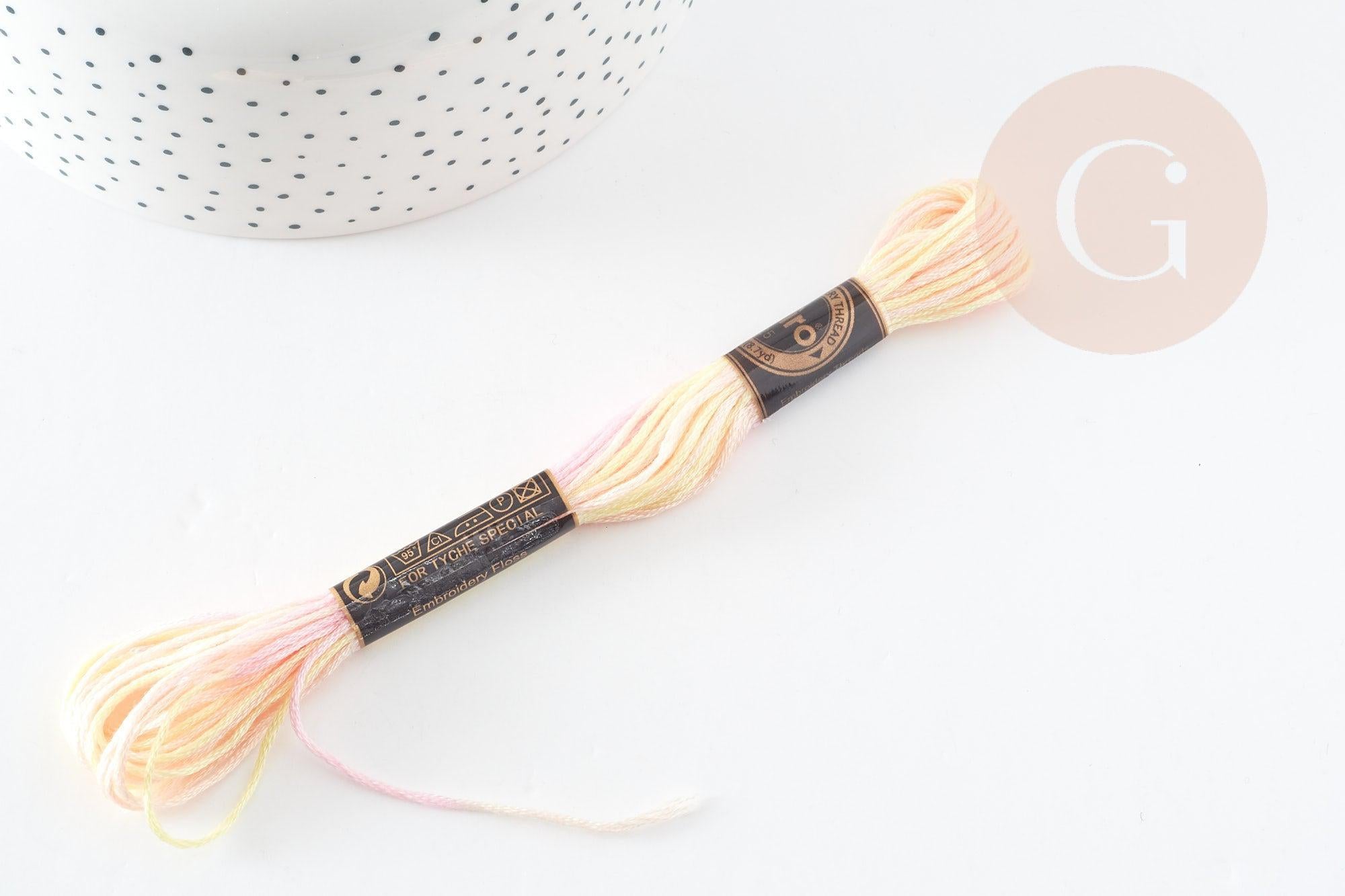 Gingerlily G9356 fil à broder dégradé jaune rose 8m
