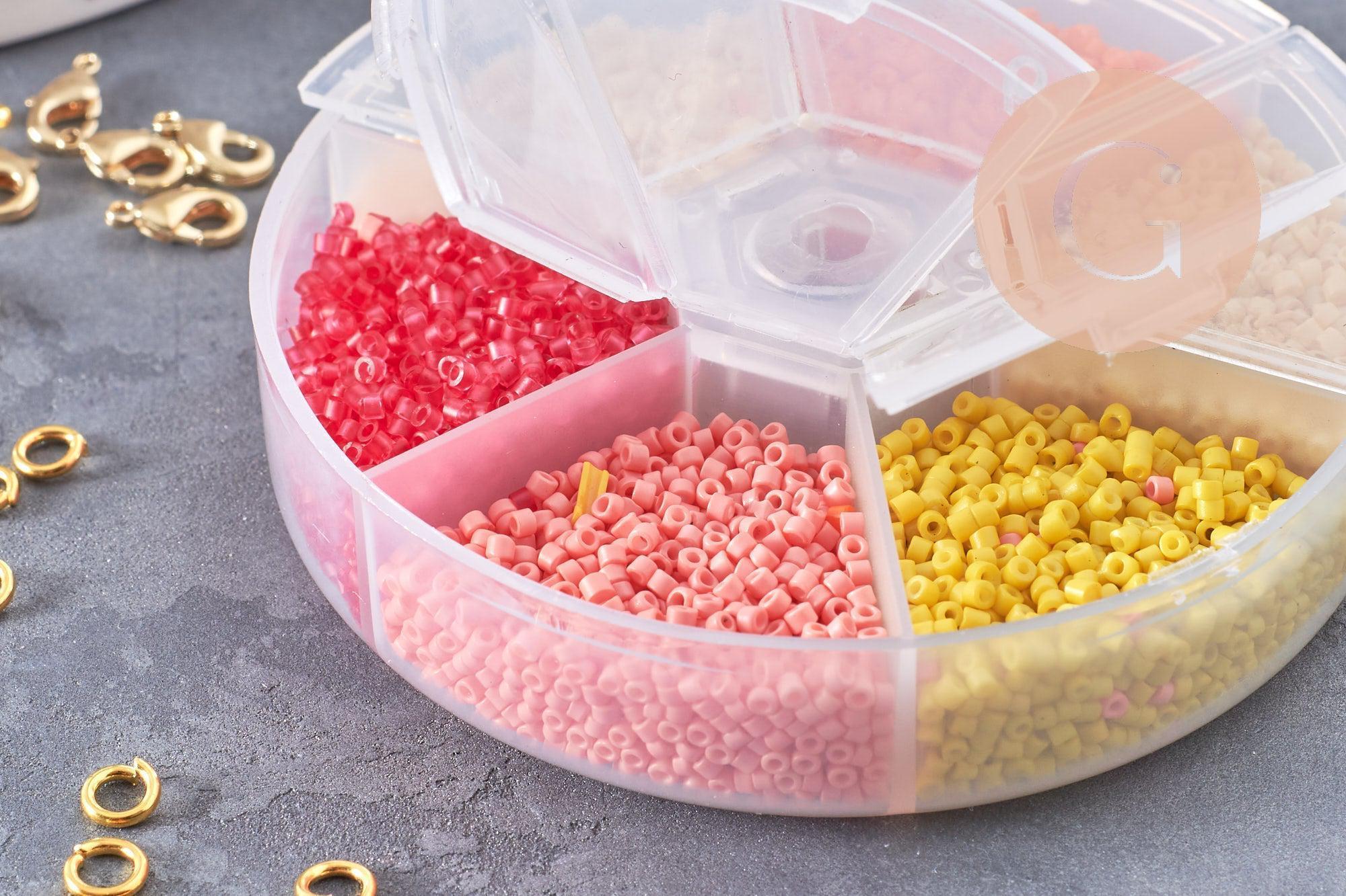 Gingerlily Kits création bijoux kit perles rocaille G9190 jaune-orange