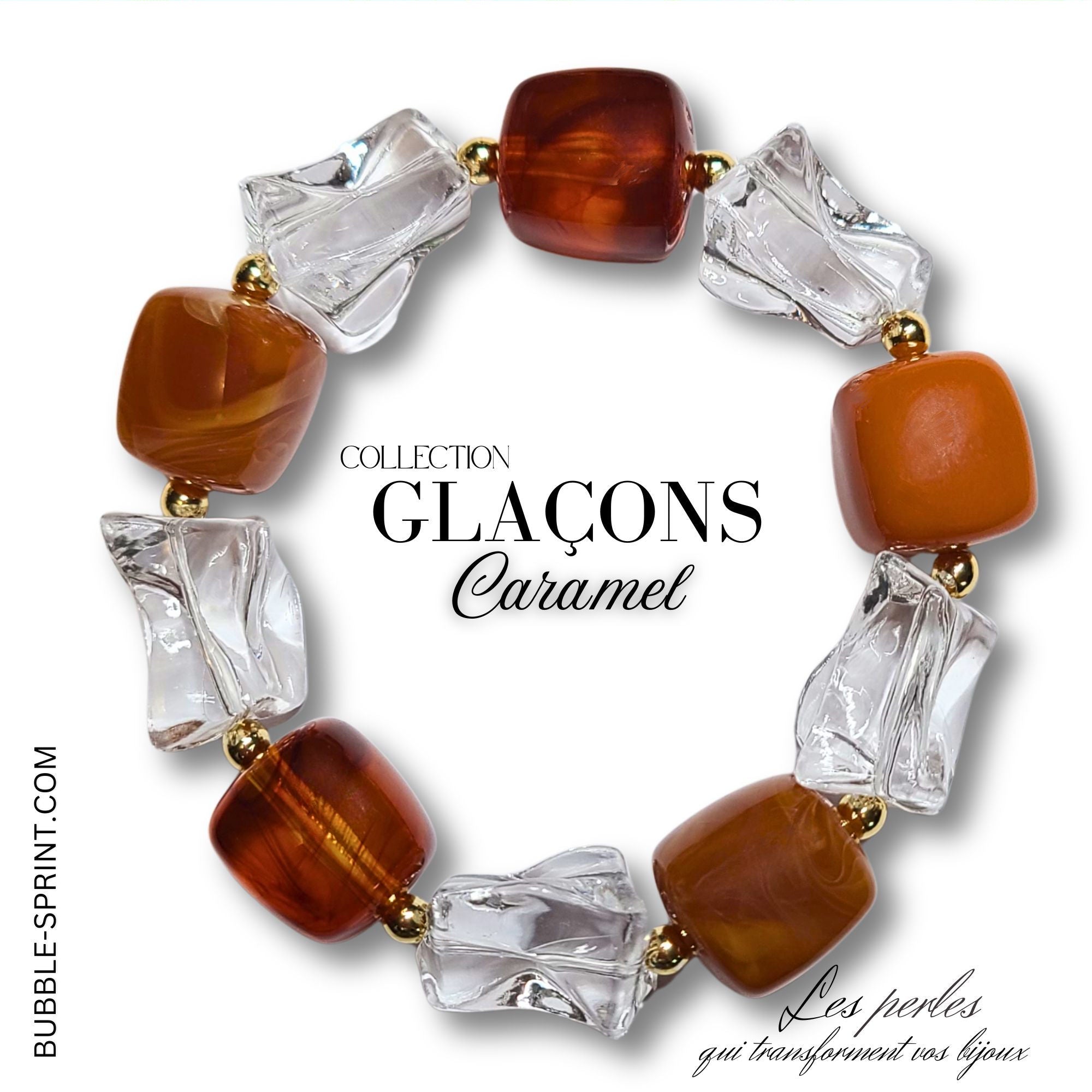 ARTSHOP Glaçons Caramel kit bracelet à monter