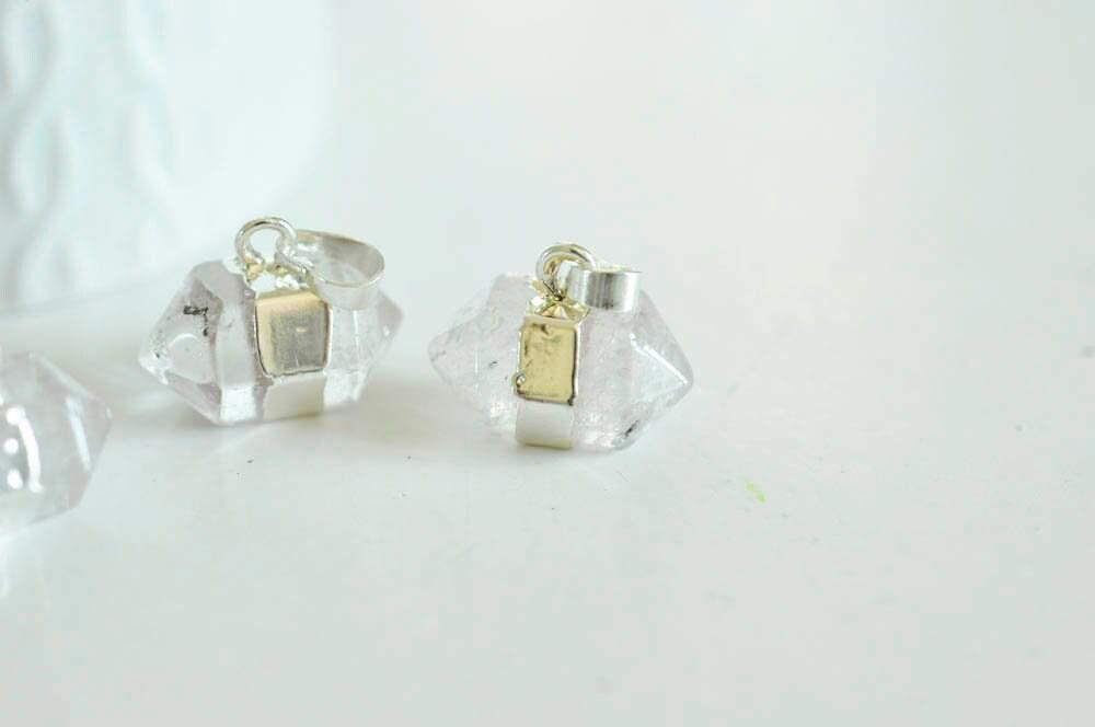 Gingerlily G2484 pendentif pointe cristal argenté 22mm