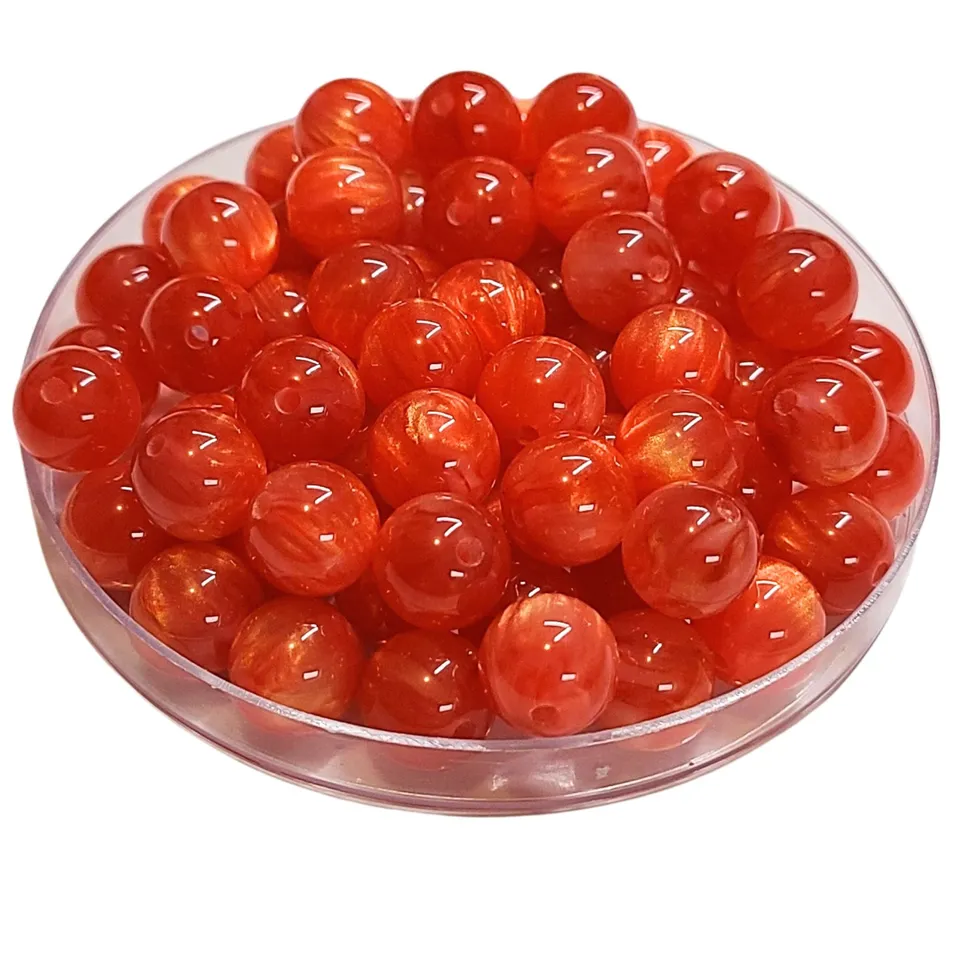 ARTSHOP Boules 12MM 348 perles corail scintillantes x20