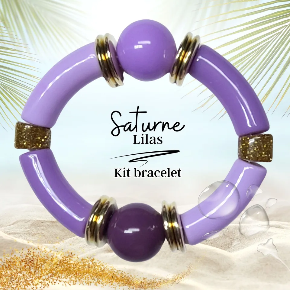 ARTSHOP Saturne Kit bracelet Lilas #10 doré 20mm