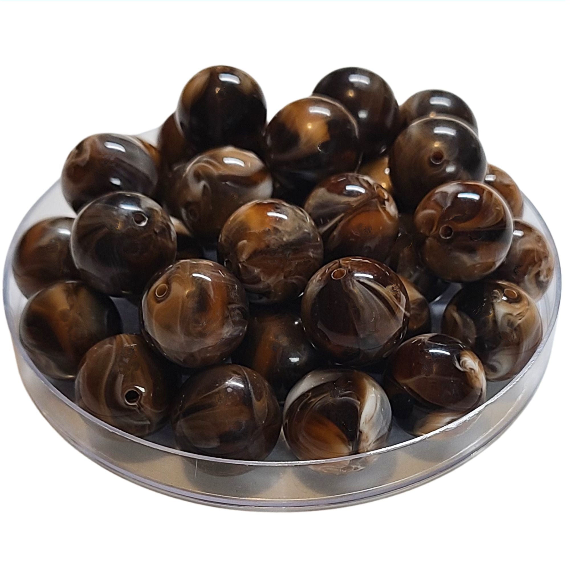 ARTSHOP Boules 16MM 384 perles trois chocolats x15 acrylique