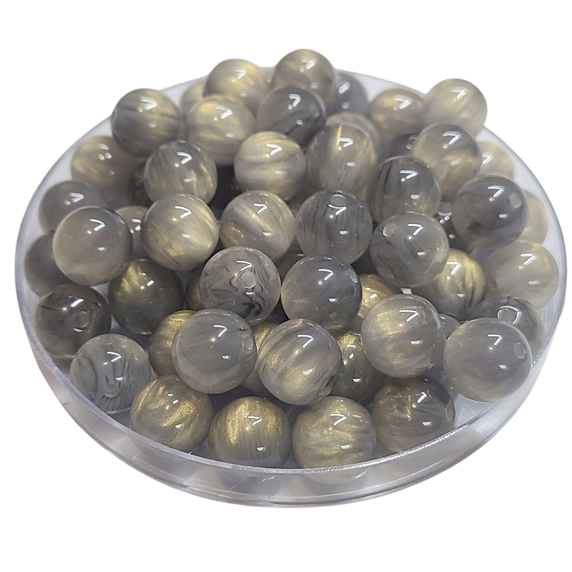 ARTSHOP Boules 12MM 358 perle gris souris scintillant x20