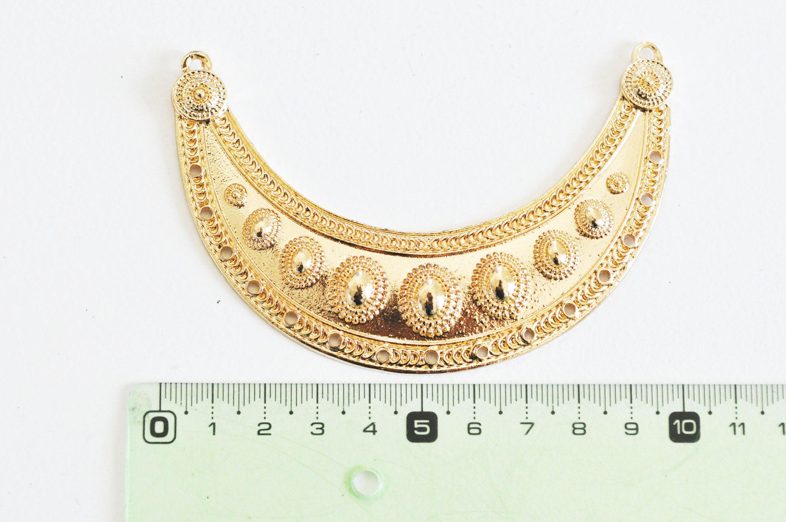 Gingerlily Pendentif connecteur plastron zamac doré 99mm x1