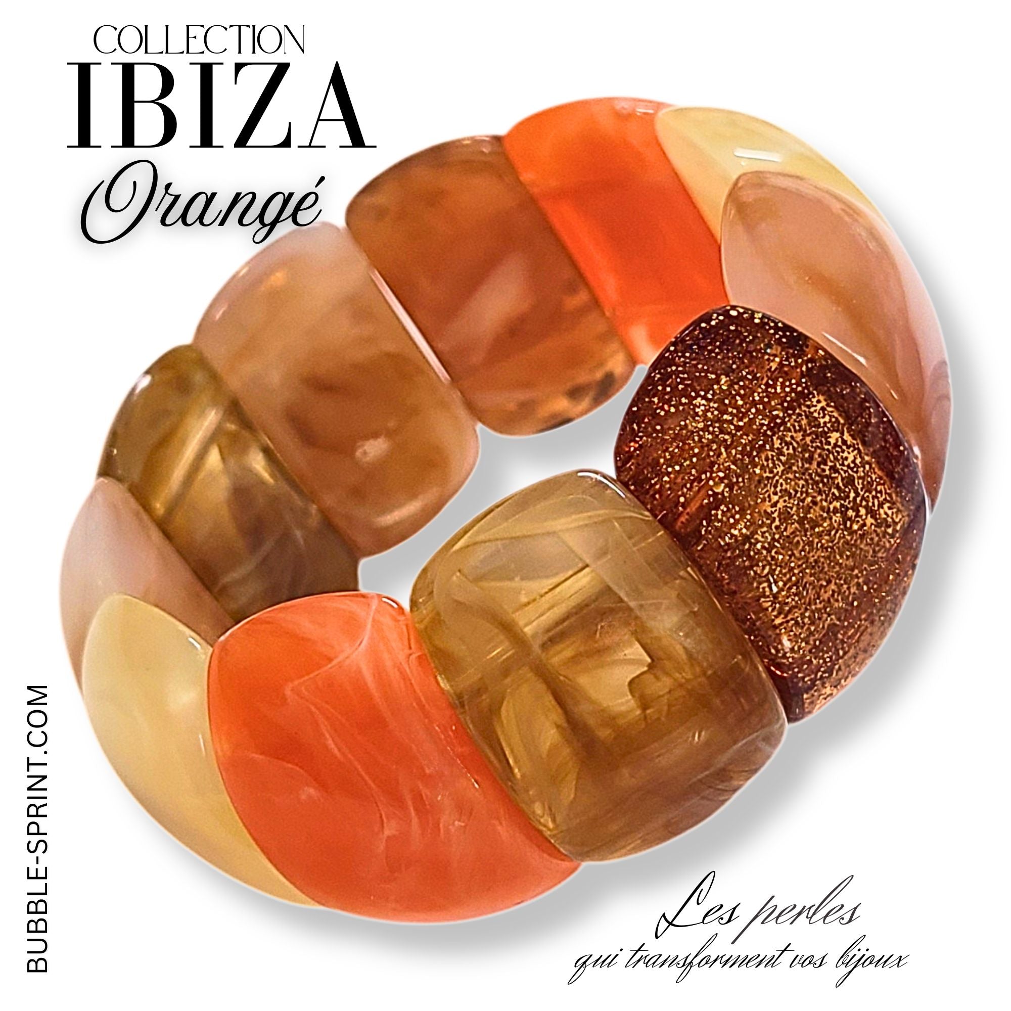 ARTSHOP Ibiza Orangé bracelet acrylique kit orangé