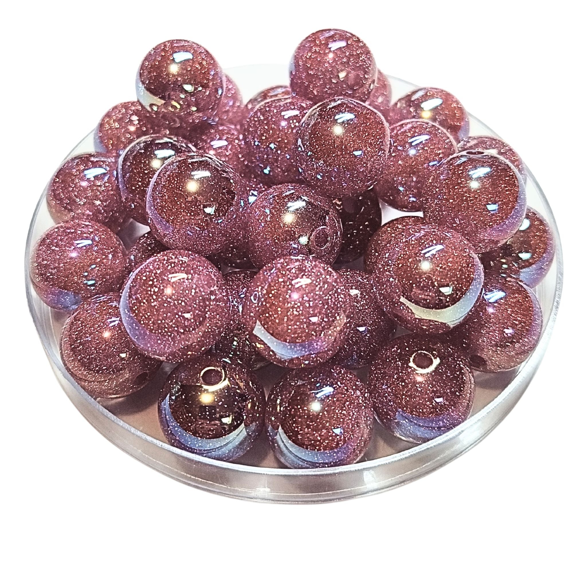 ARTSHOP Boules Glitters 268 Perle glitter framboise 16mm x15
