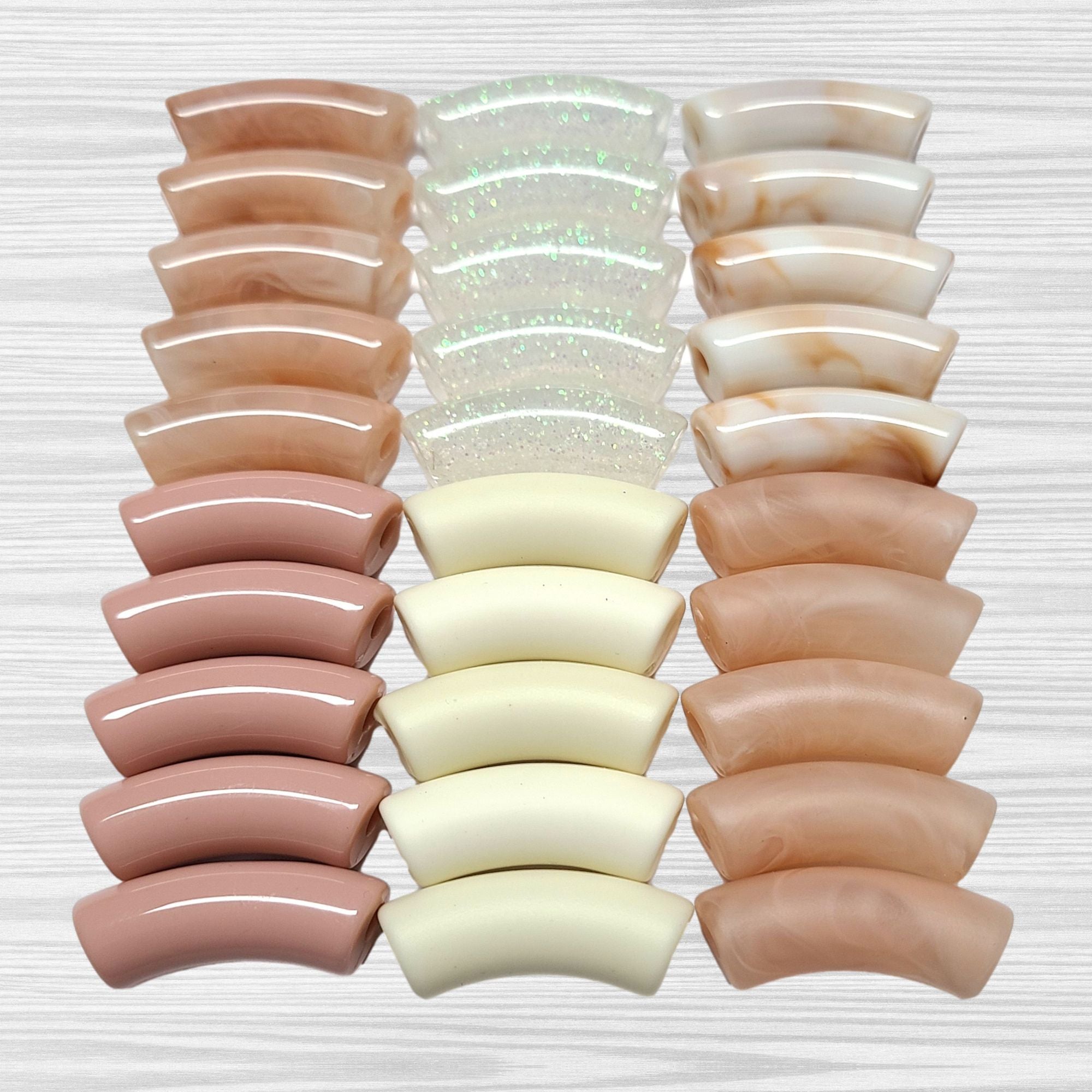 Artshop Camaieux 79 tubes incurvés blush 12 mm lot 30 rose