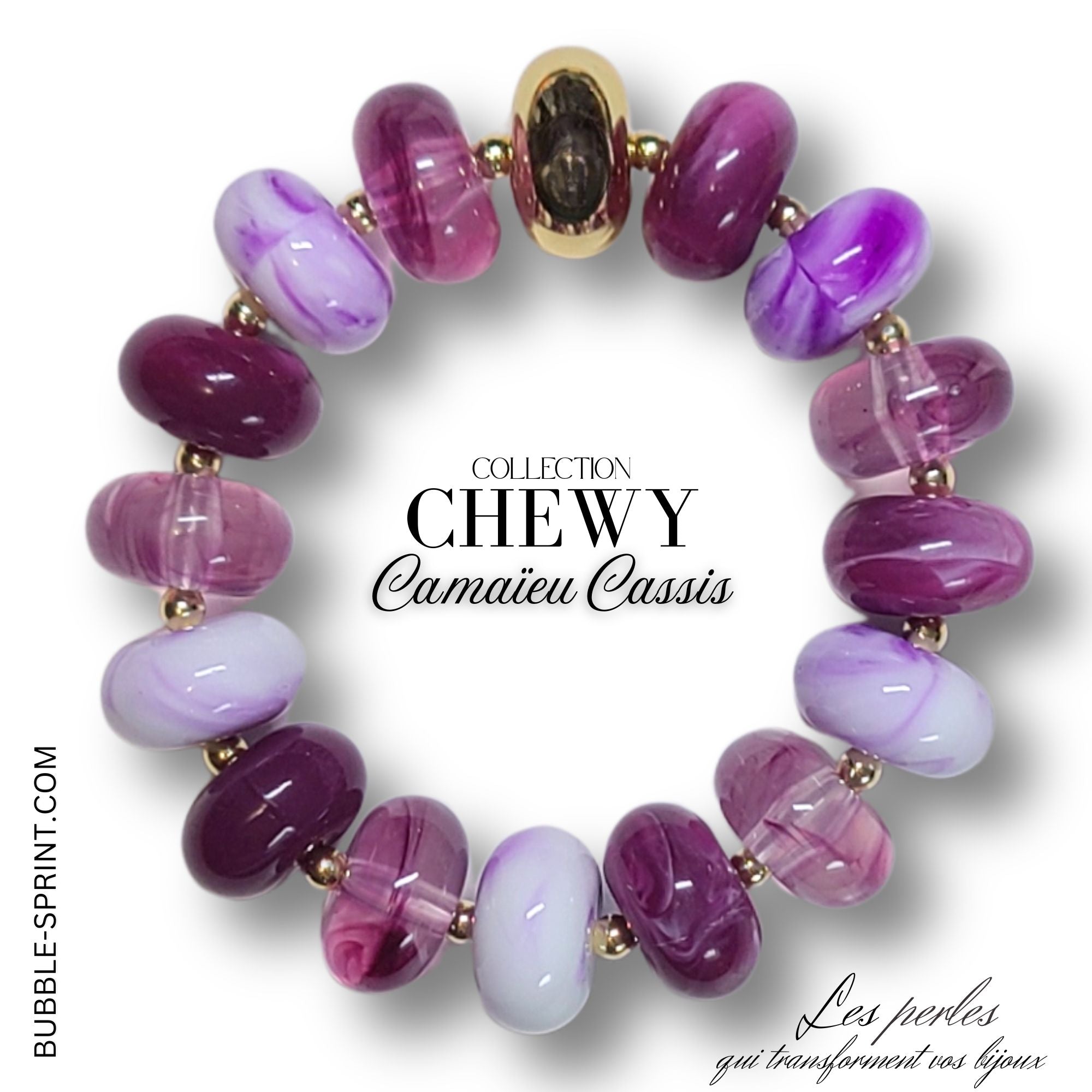 ARTSHOP Chewy bracelet cassis acrylique kit à faire