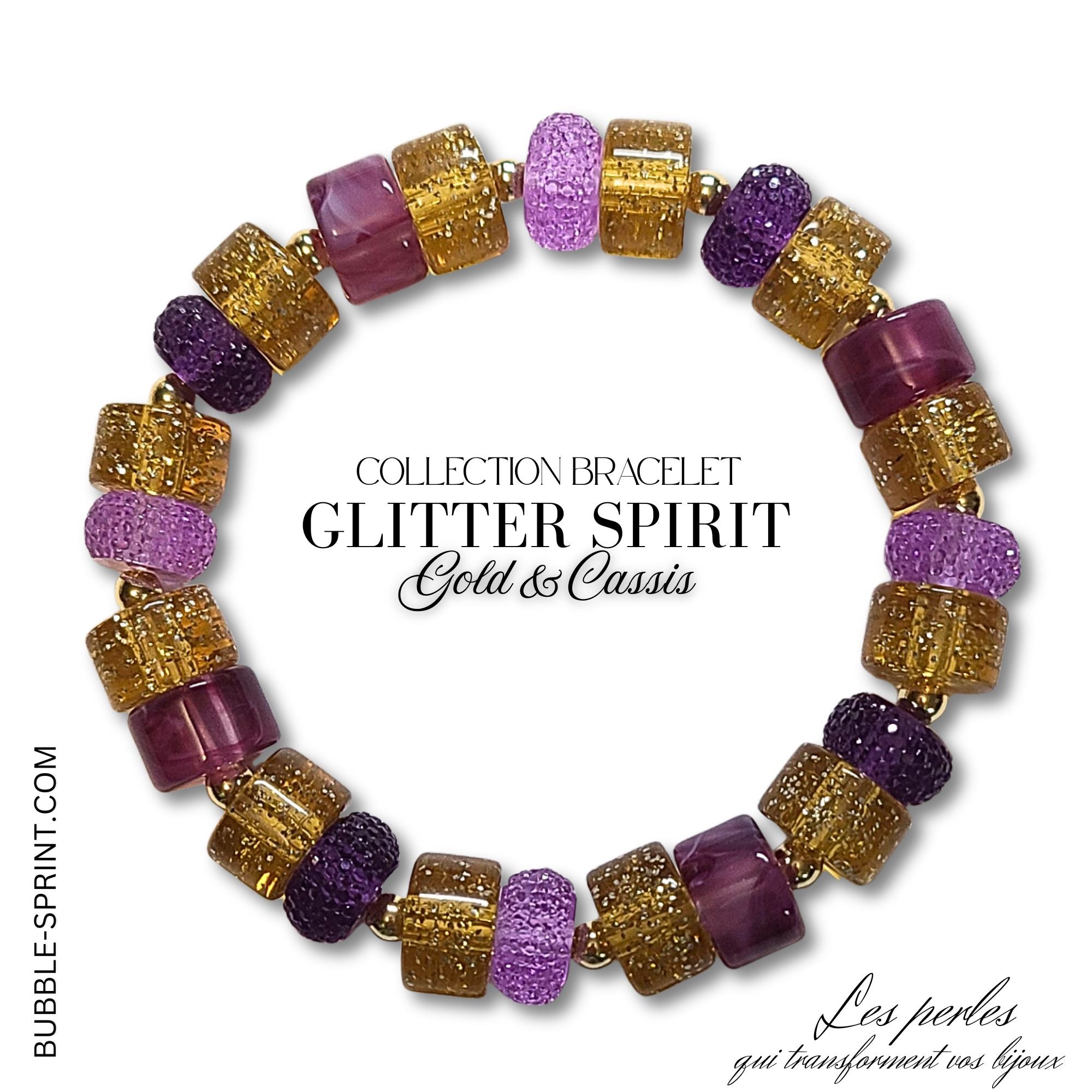 ARTSHOP Glitter Spirit Gold Cassis kit bracelet acrylique