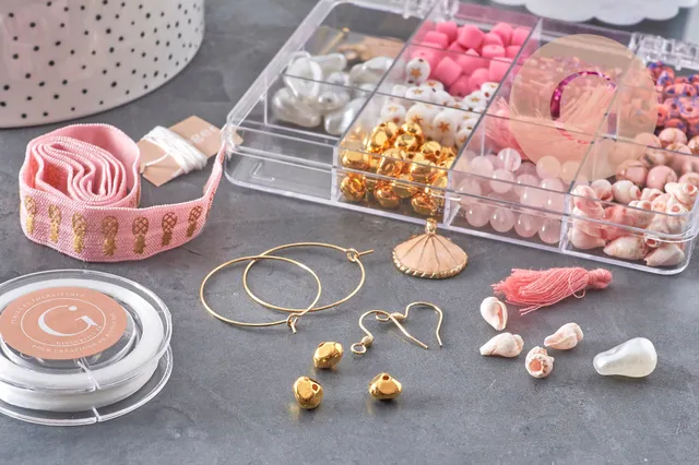 Gingerlily Kit Nacre & Coquillage rose coffret perles x1