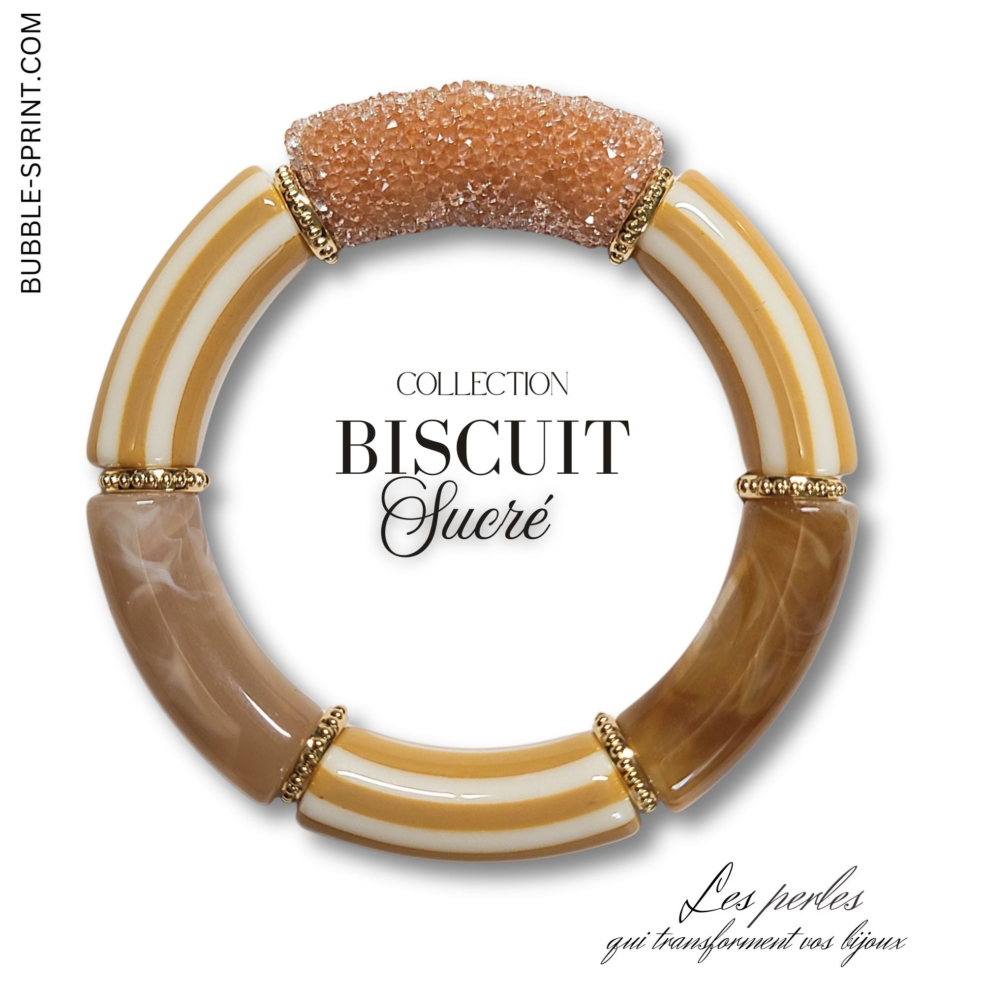 ARTSHOP Tubes à Rayures 459 tube incurvé Biscuit 12MM x6