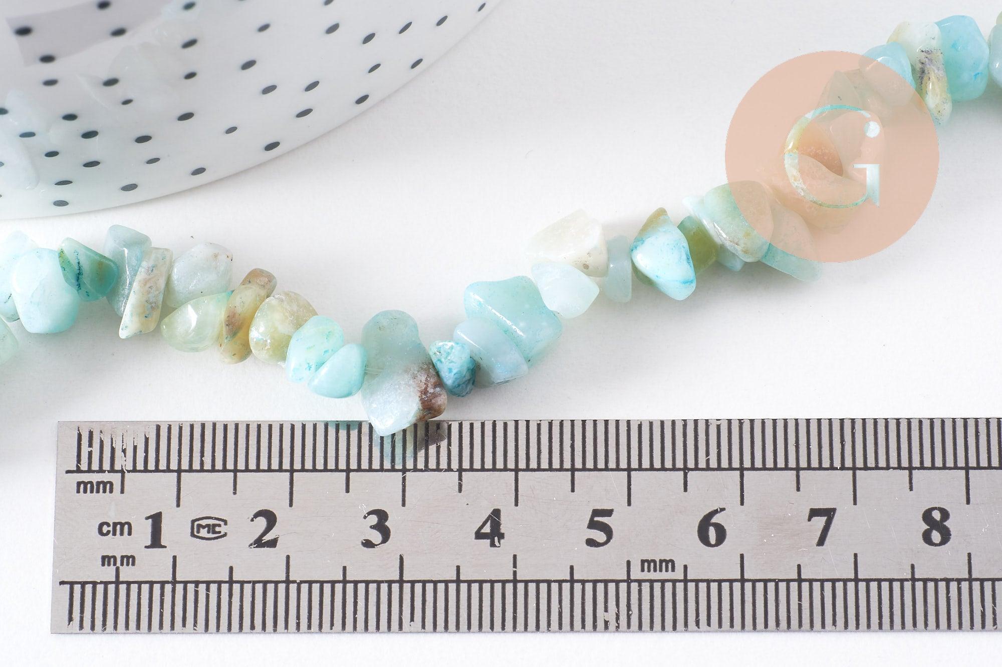 Gingerlily Perles pierre G10294 chips amazonite 5-8mm fil 76cm