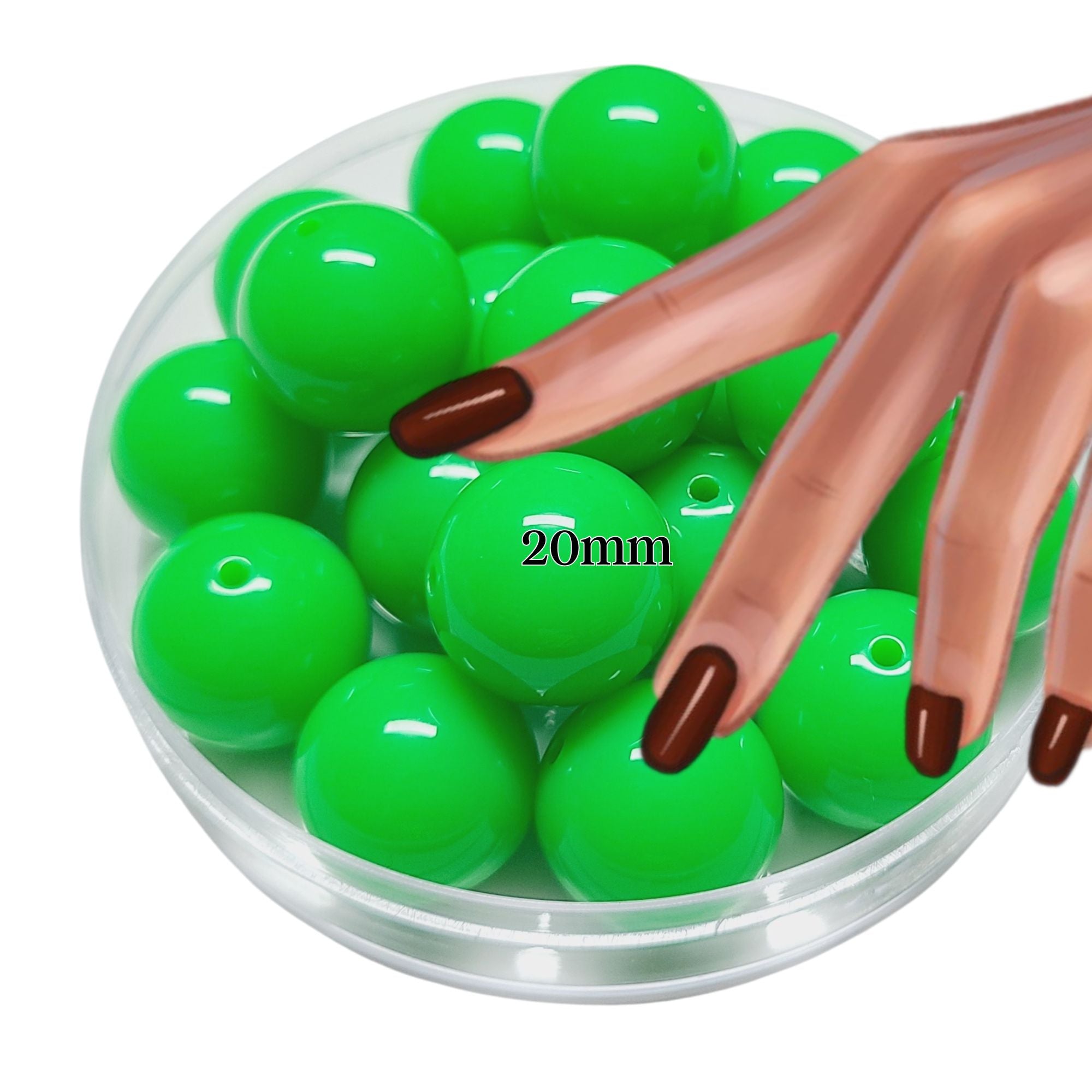 ARTSHOP Boules 20MM 59 perle néon vert pomme x1