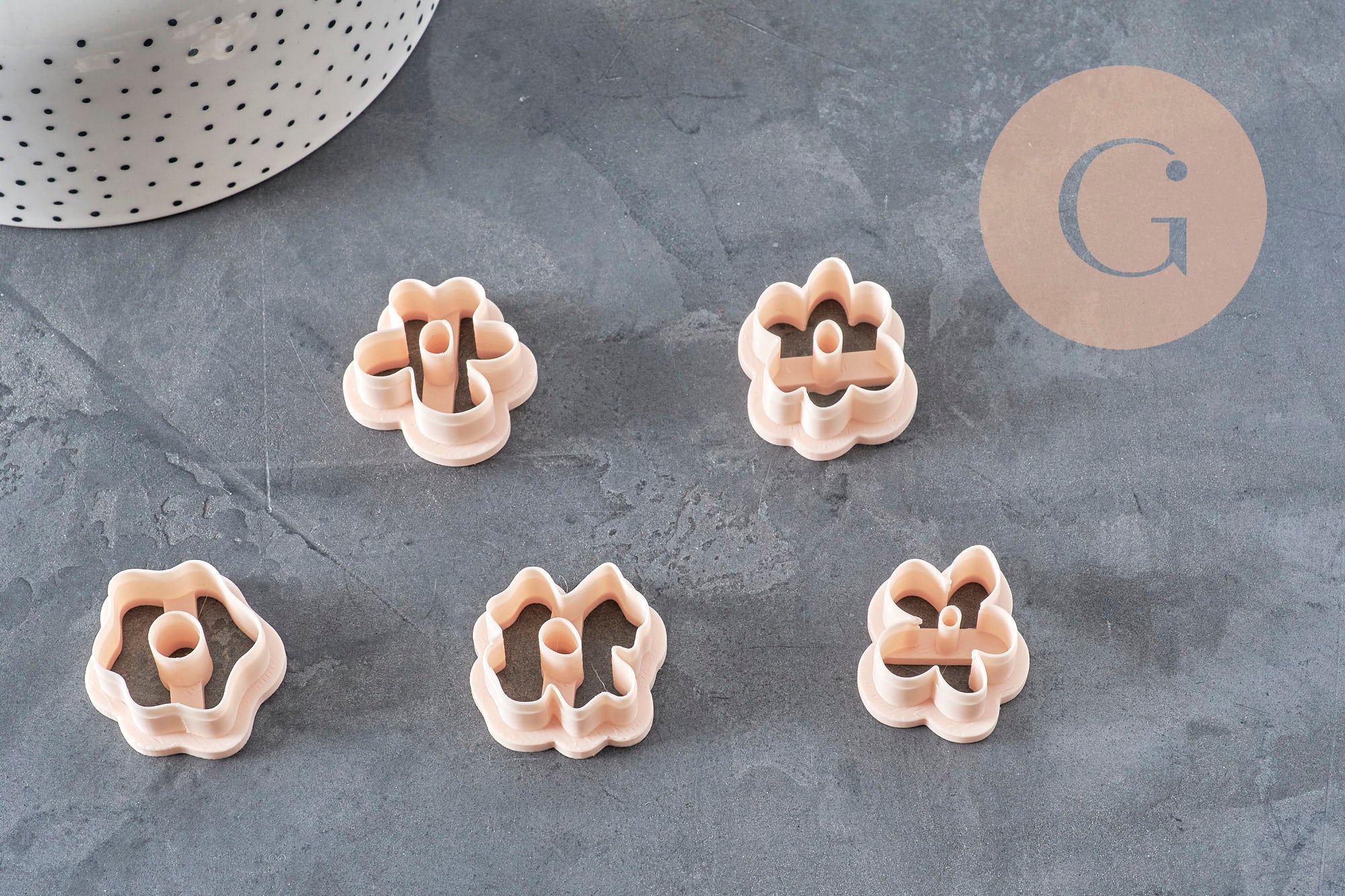 Gingerlily pâte polymère fleur créole emporte-pièce 20mm x1