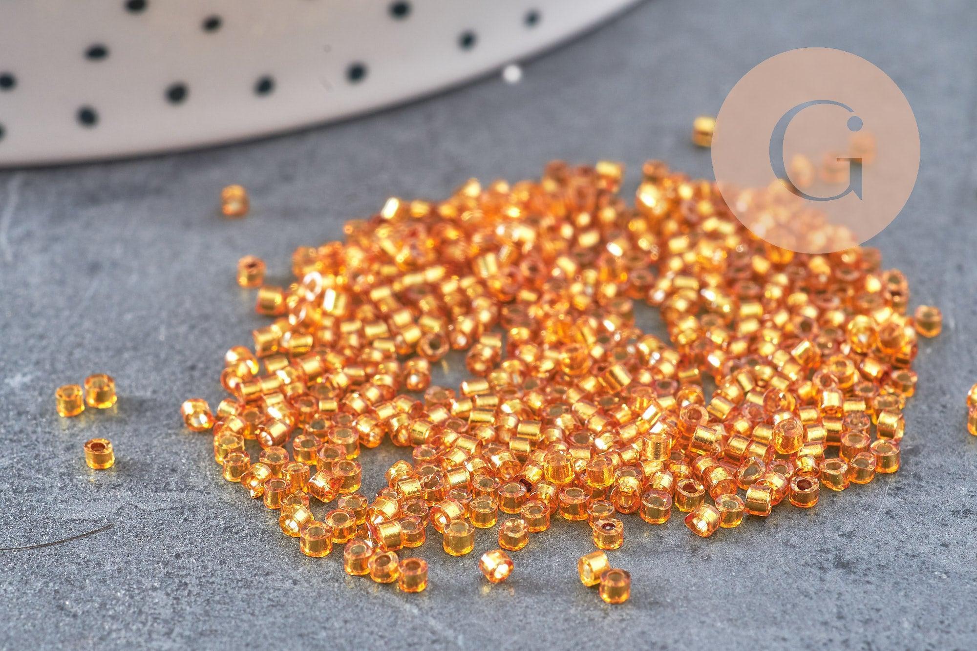 Gingerlily Perles G10923 perles rocaille tube orange 8g