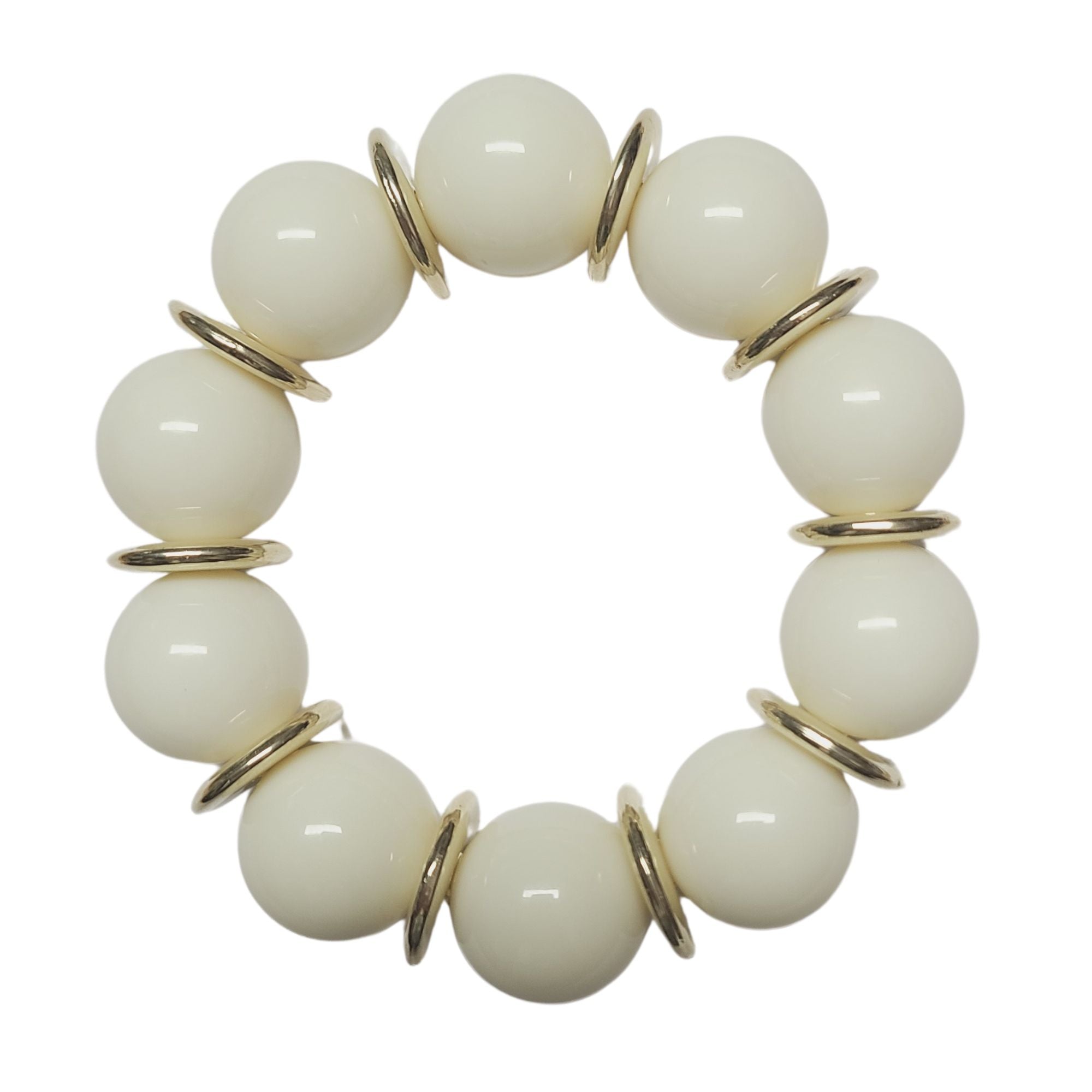ARTSHOP Boules 20MM 5 perle acrylique blanc cassé x1