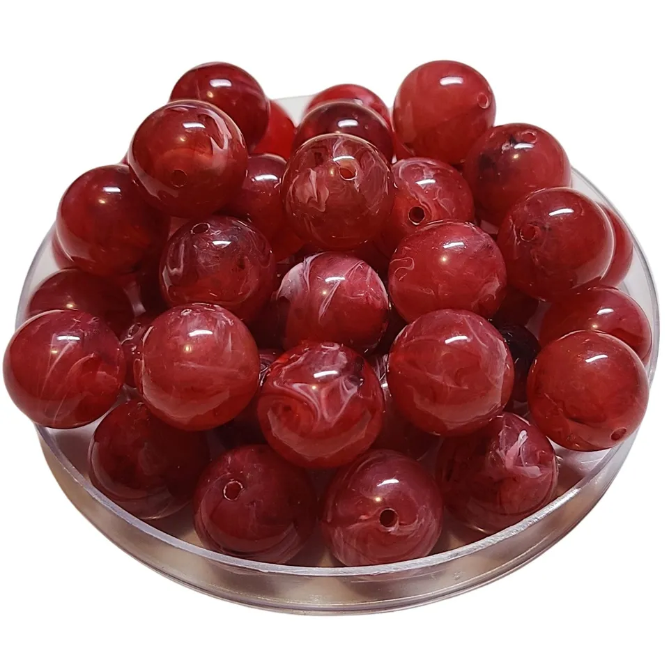 ARTSHOP Boules 16MM 367 boules acrylique framboise marbré x15
