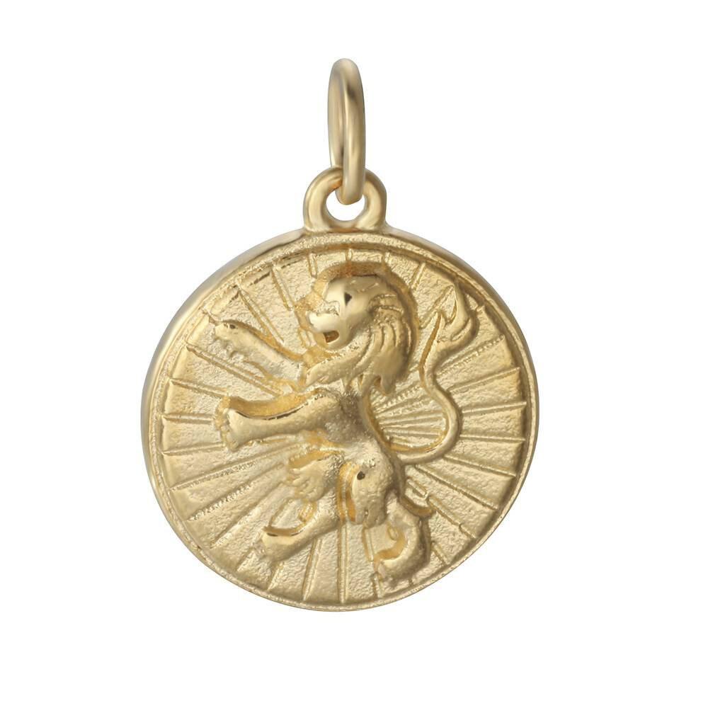 Gingerlily Pendentifs médaille lion 28G1673 doré lot de 28