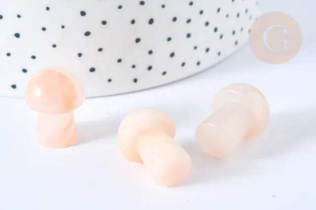 Gingerlily Aventurine rose pierre champignon 20mm x1