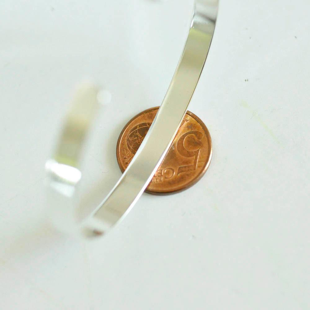 Gingerlily support manchette réglable bracelet argent 6mm