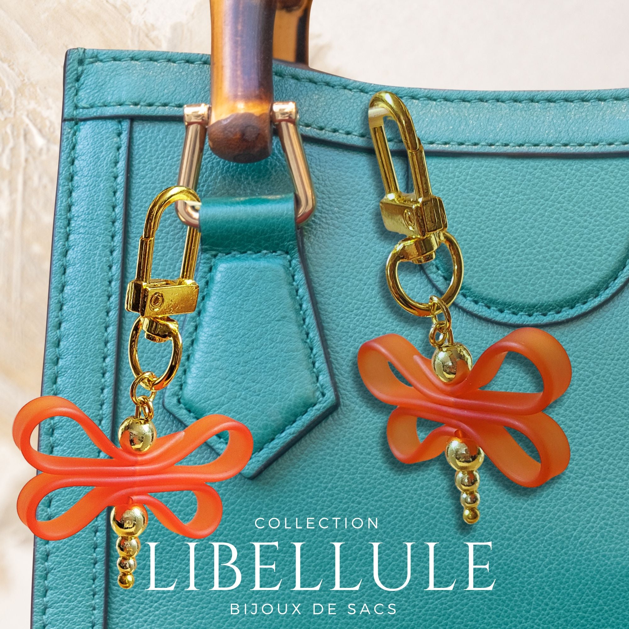 ARTSHOP Libellule Orange kit pendentif 35 mm à monter