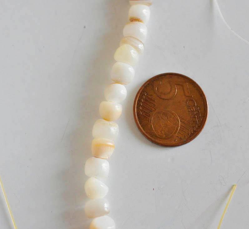 Gingerlily Perles G531 perles coquillage beige nacre 6-7mm