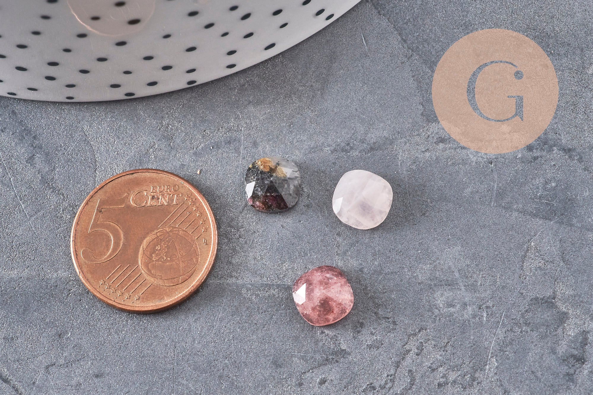 Gingerlily Cabochon carré pierre 8x8mm labradorite x1