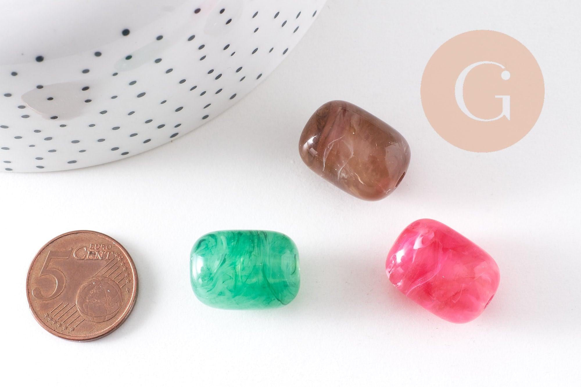 Gingerlily Perles G10492 perle tube acrylique pierre 20x15mm x10