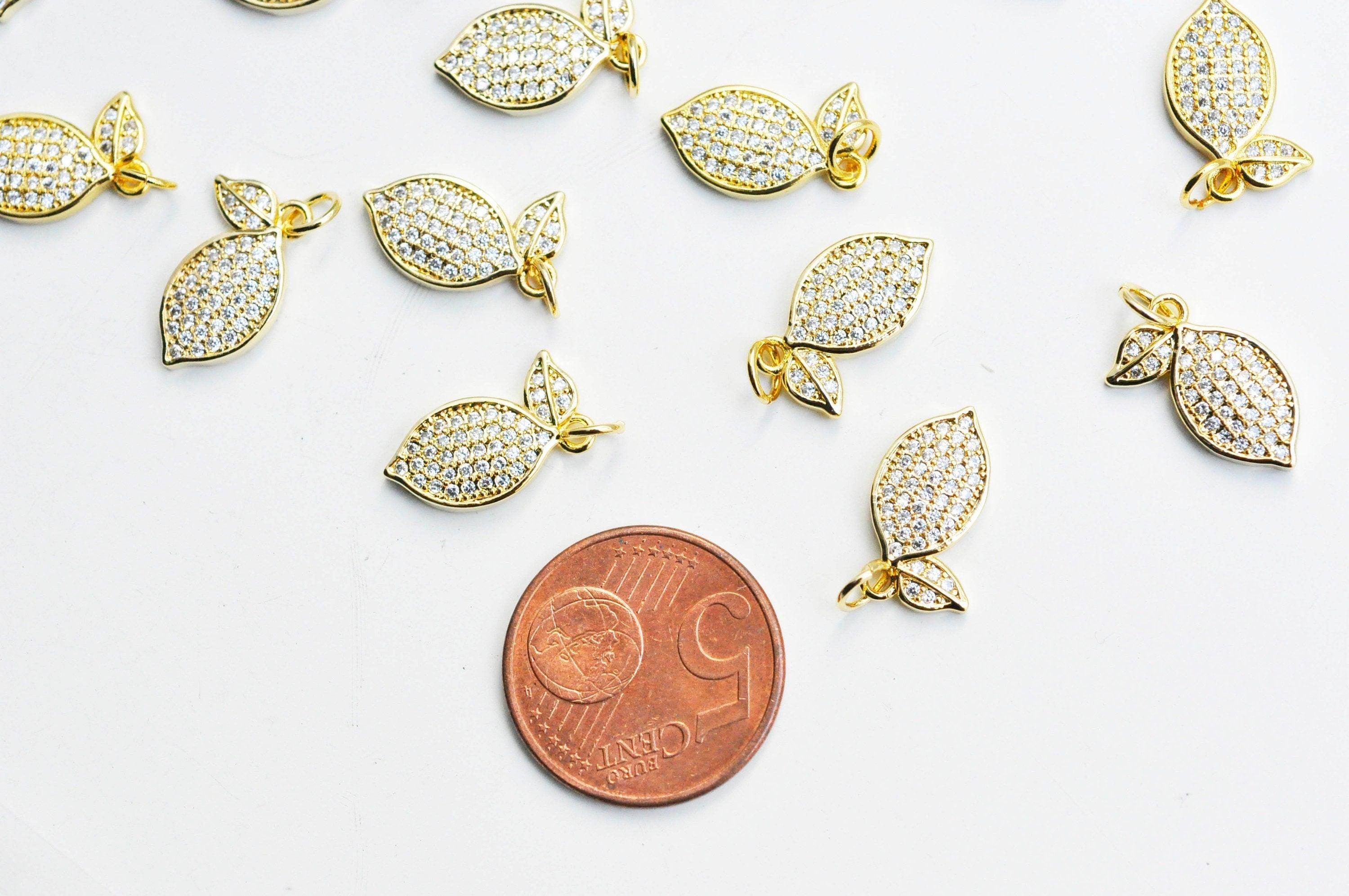 Gingerlily Pendentifs DIY G4530 pendentif citron doré 18K 16mm x1