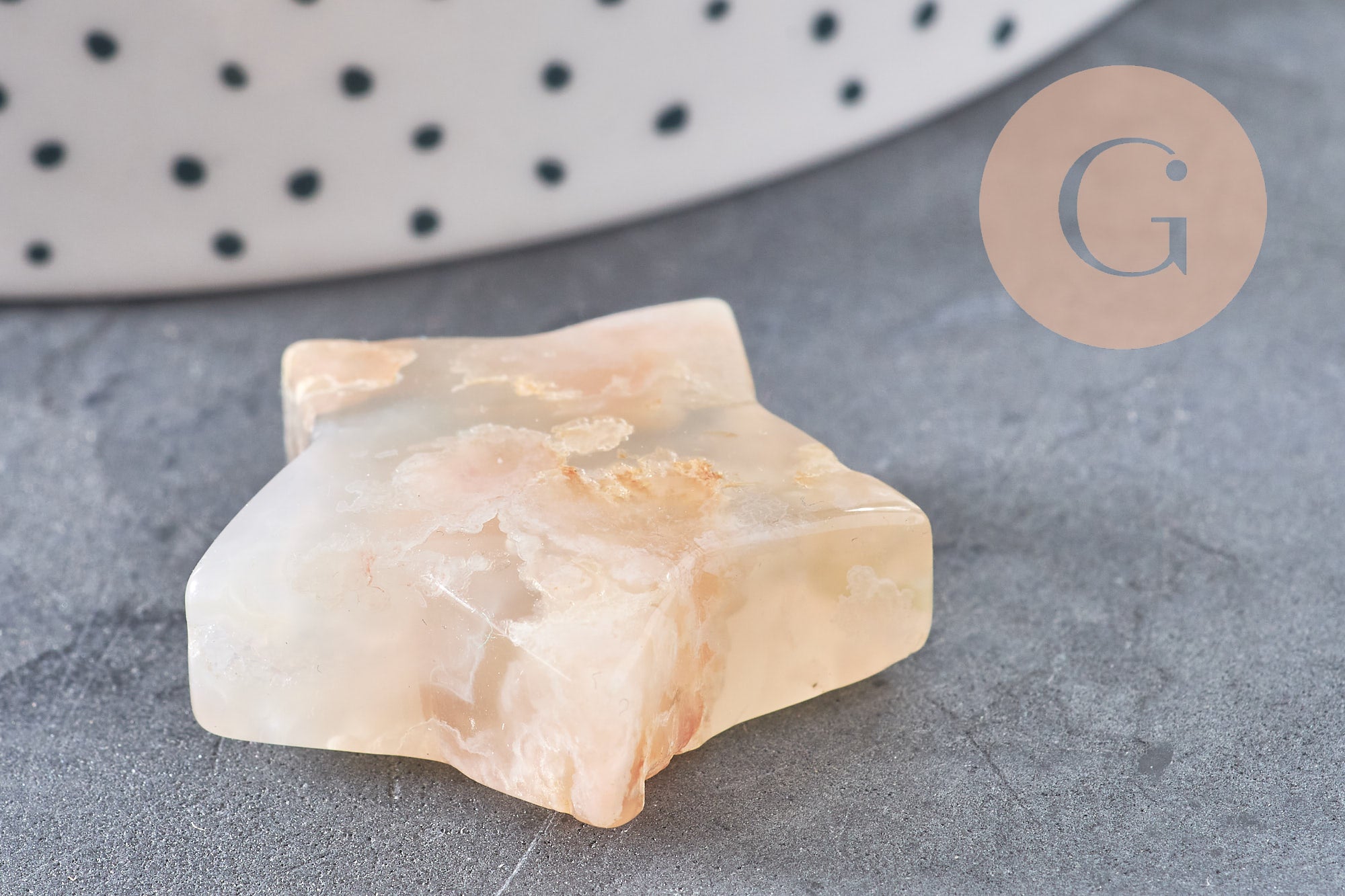 Gingerlily Pierres G8249 déco agate fleur étoile du nord